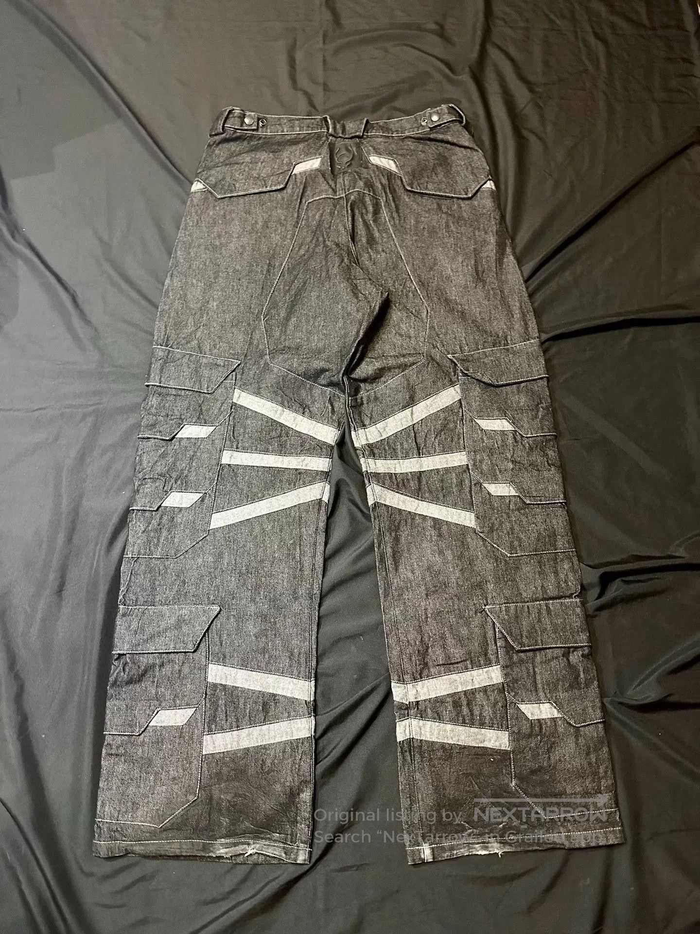 Vintage vintage cyberdog baggy cargo denim pants. Size US 26 / EU 42 - 3 Thumbnail