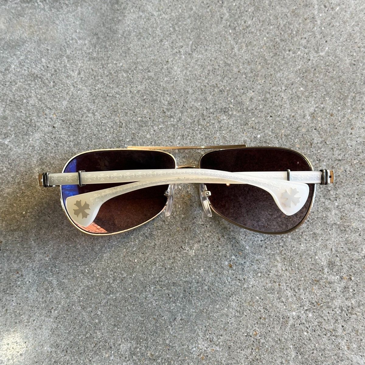Chrome Hearts “BABY BEAST” Gradient Lens Aviator Sunglasses Size ONE SIZE - 3 Thumbnail