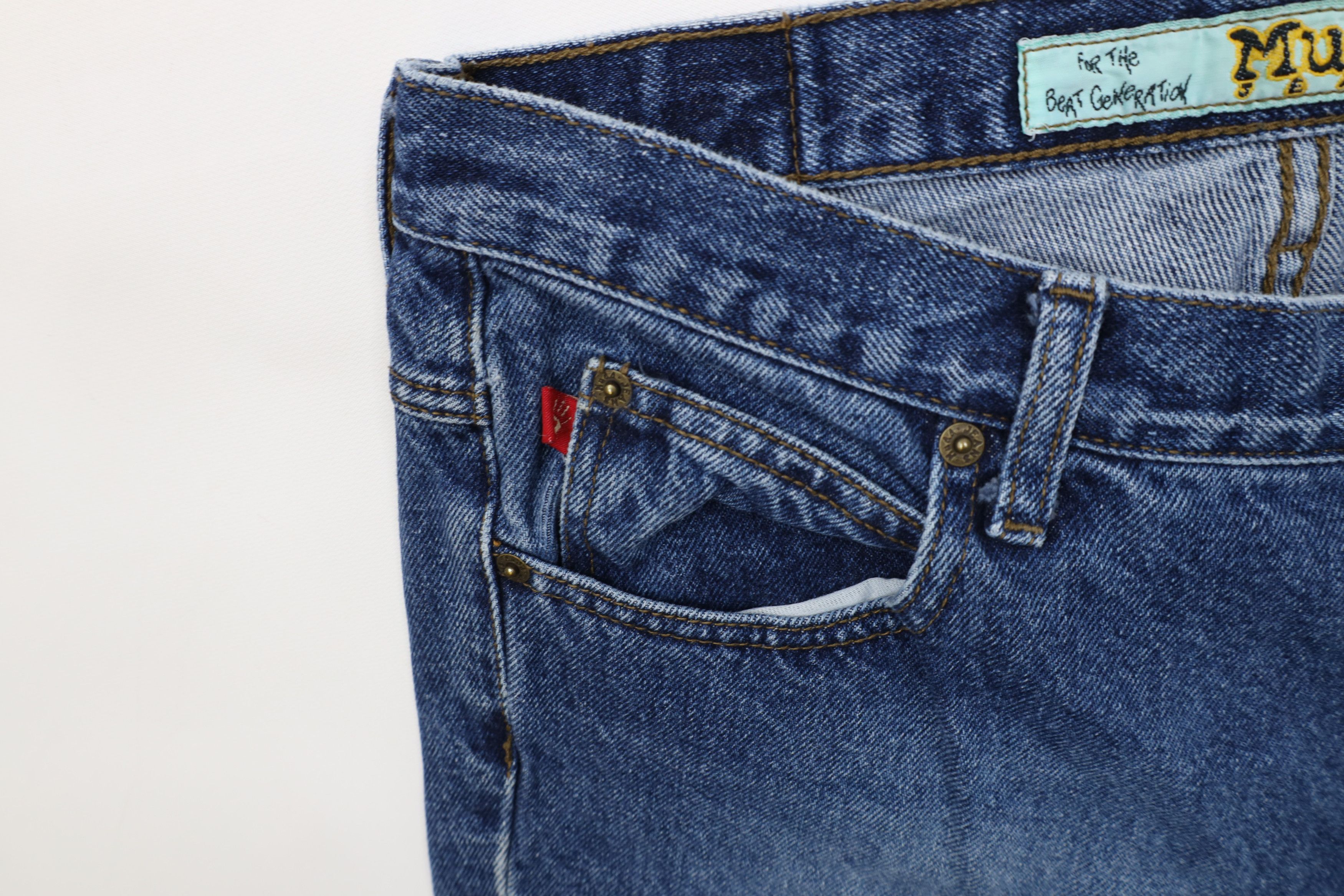 Vintage Vintage 90s Y2K Mudd Flared Wide Leg Denim Jeans Blue Size 34" / US 12 / IT 48 - 8 Thumbnail
