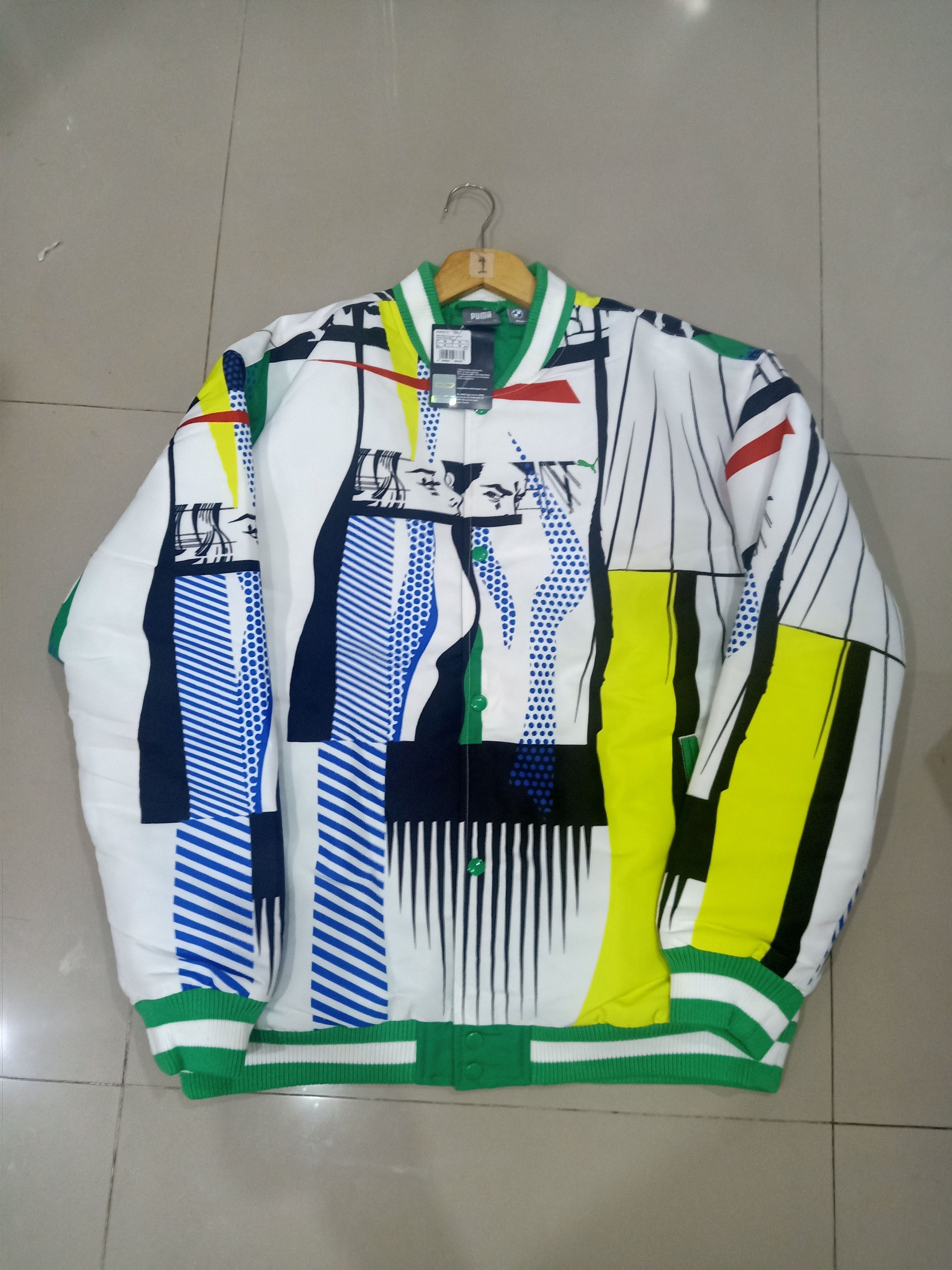 BMW × Puma BMW MMS LS Bomber Jacket Grassy Green-AOP Size US M / EU 48-50 / 2 - 1 Thumbnail