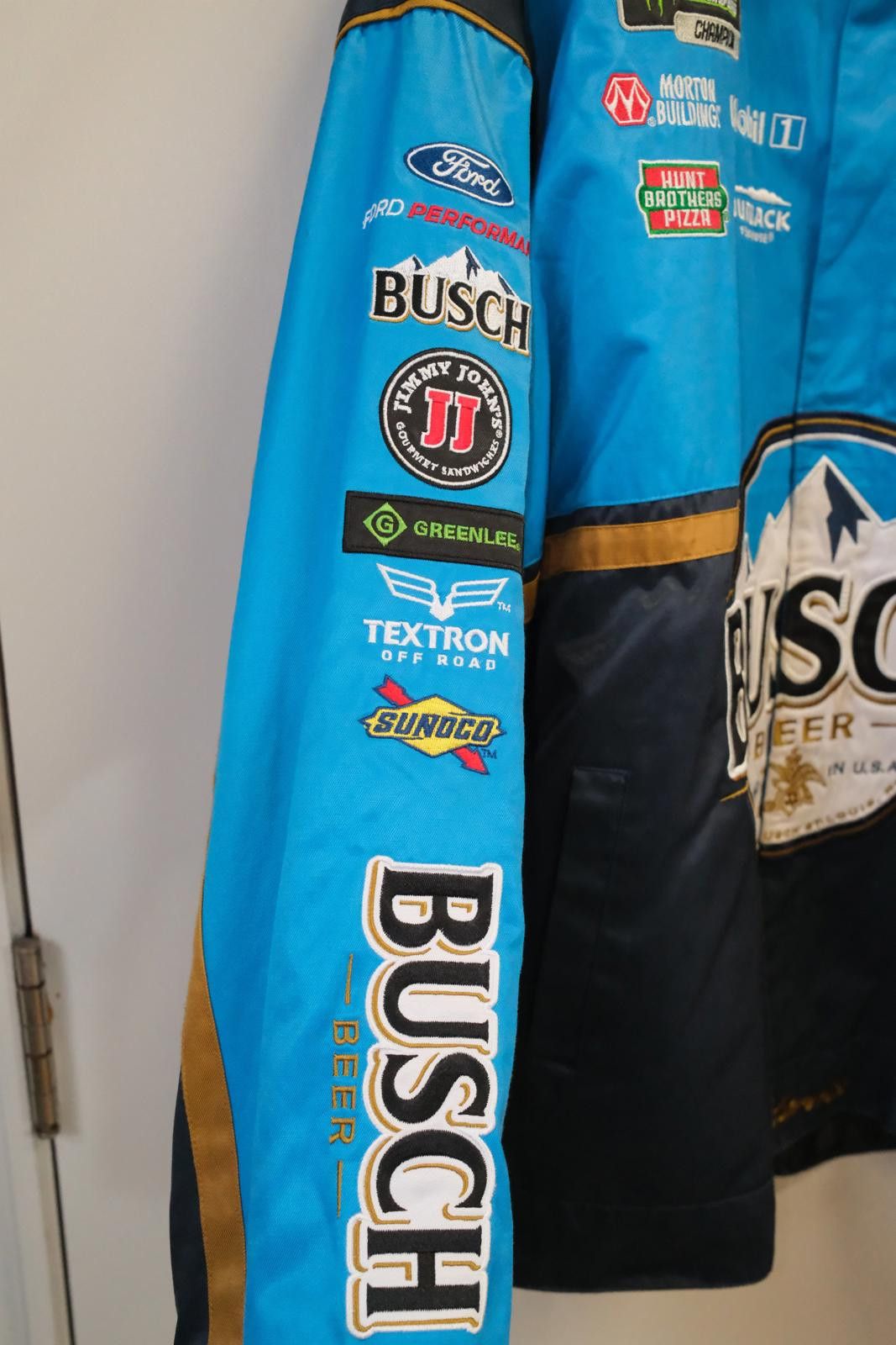 Vintage 2010's Kevin Harvick Busch Beer Nascar Racing Jacket Size 3XL / US 20-22 - 5 Thumbnail