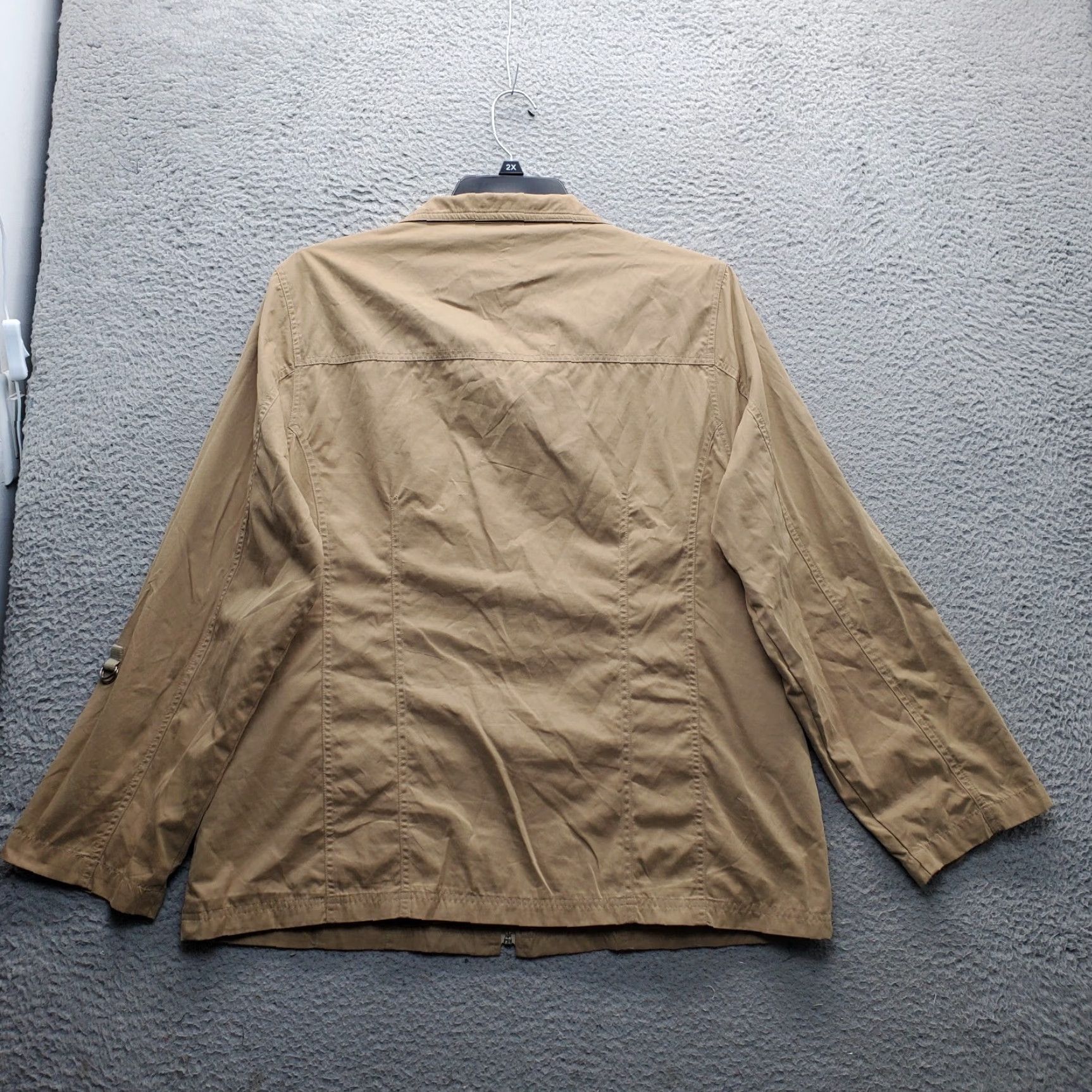 Vintage Sulex Parka Jacket Womens XL Brown Lined Waterproof Full Zip Pockets Long Sleeve Size XL / US 12-14 / IT 48-50 - 2 Thumbnail