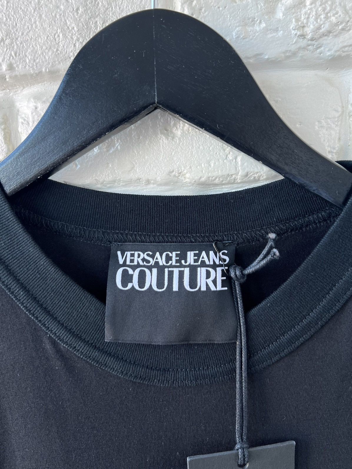 Versace Versace Rock Logo Black Crew Neck Tee T-Shirt Size US M / EU 48-50 / 2 - 5 Thumbnail