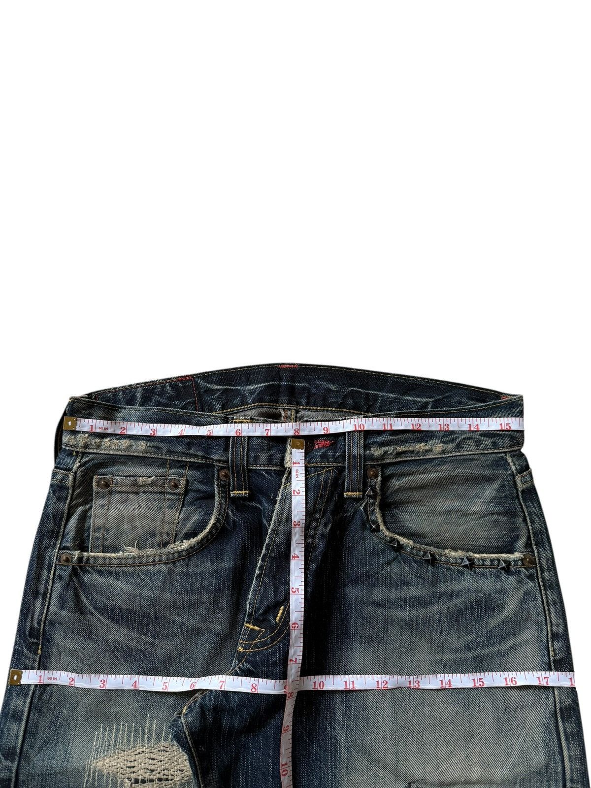 Edwin Vintage Edwin 504 Punk Distressed Baggy Jeans Size US 31 - 6 Thumbnail
