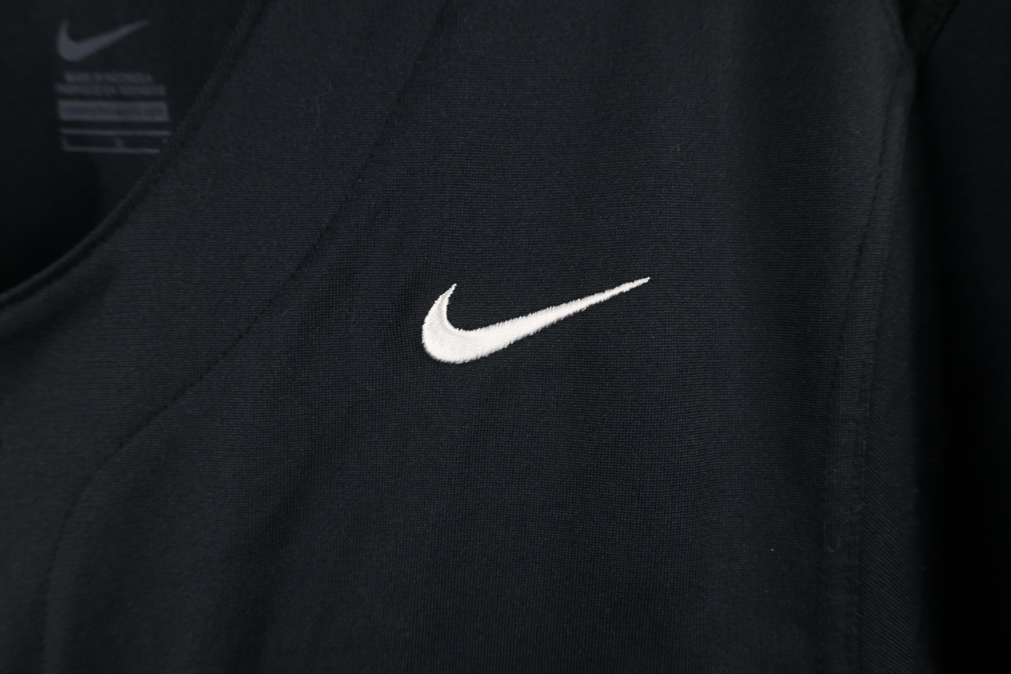 Nike × Vintage Nike Monogram Logo Baseball Jersey Shirt Black Polyester Size US L / EU 52-54 / 3 - 5 Thumbnail