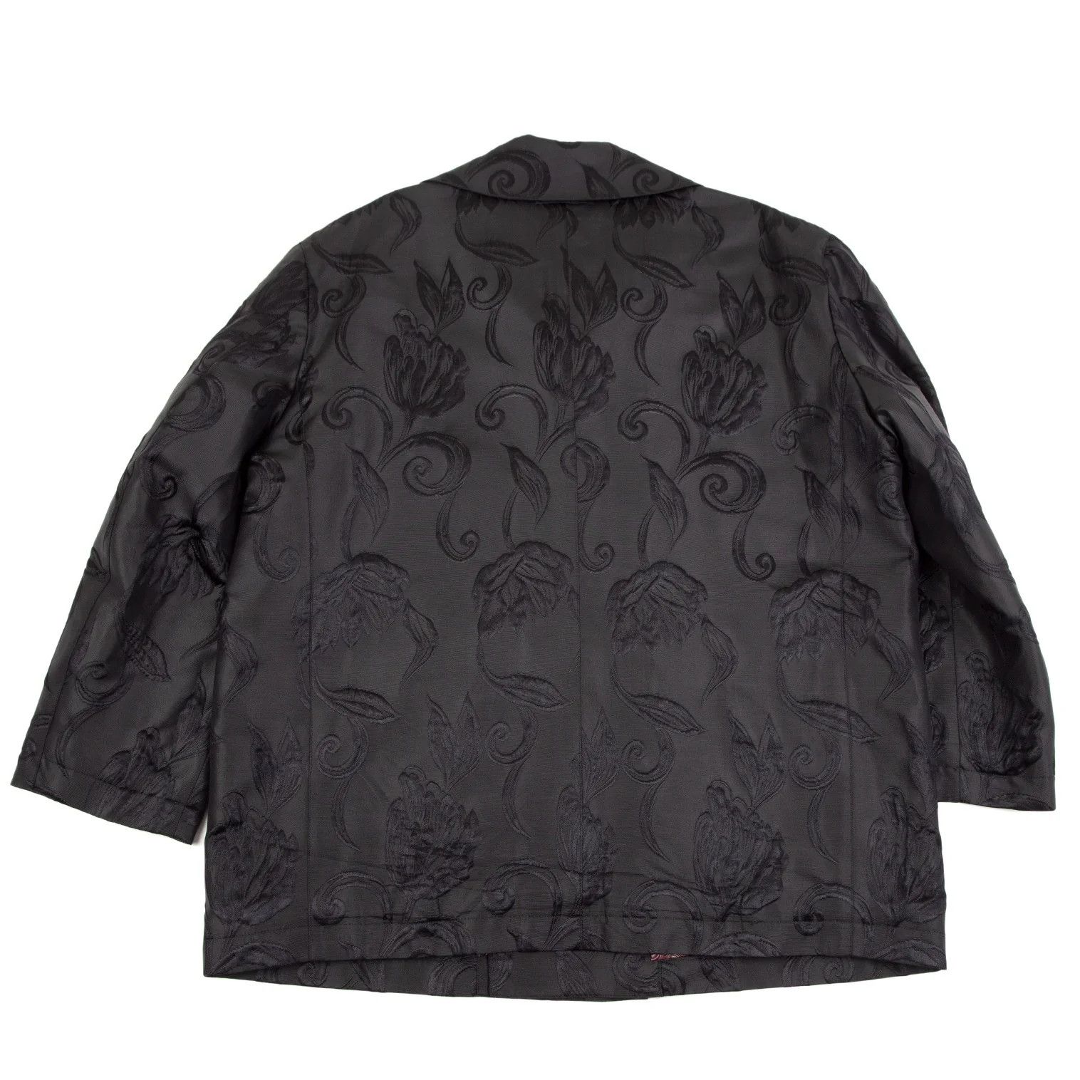 Jean Paul Gaultier Quilted Flower Jacquard Grosgrain Coat in Black, Size 48 Size US M / EU 48-50 / 2 - 13 Thumbnail