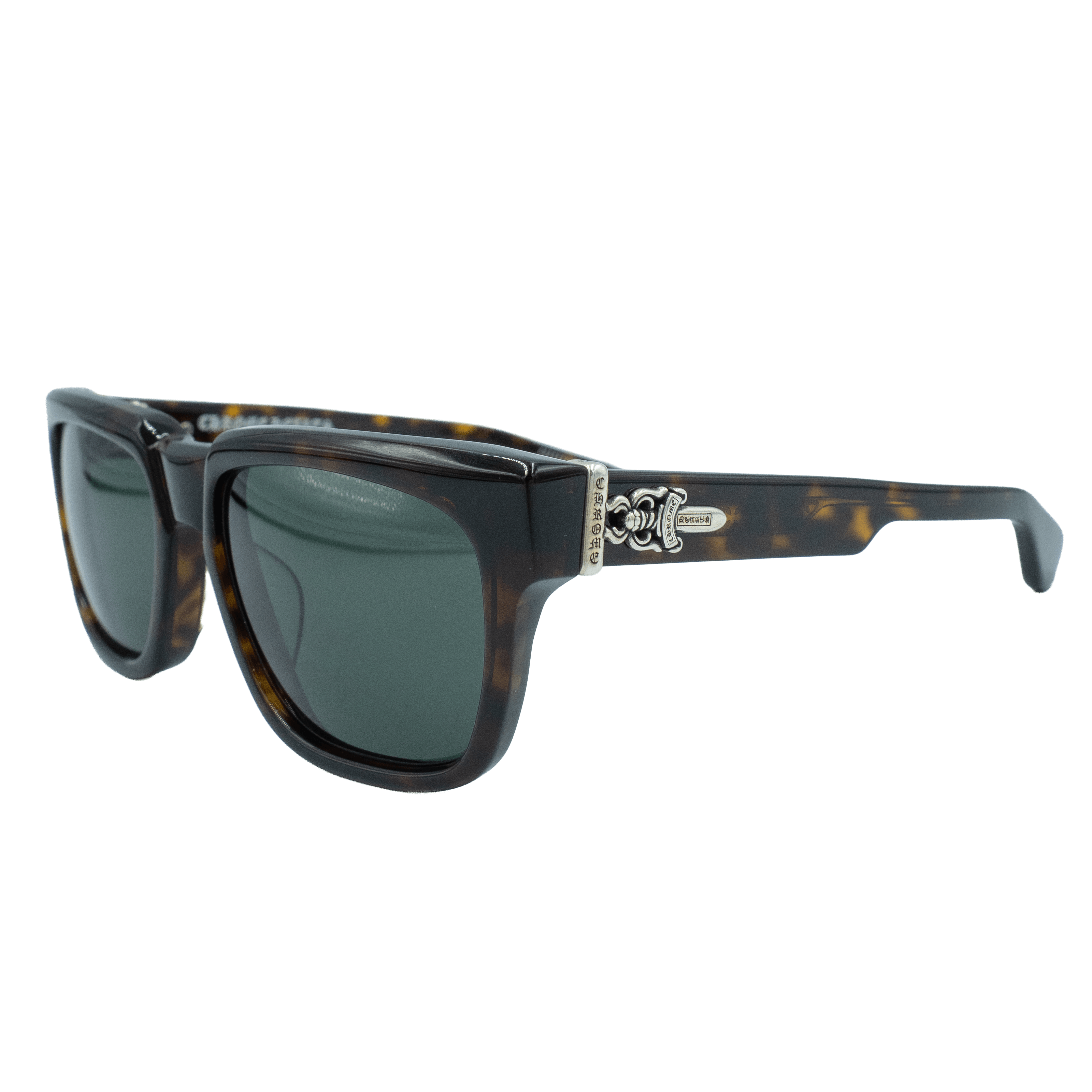 Chrome Hearts Box Officer Sunglasses Tortoise/Silver Size ONE SIZE - 1 Preview