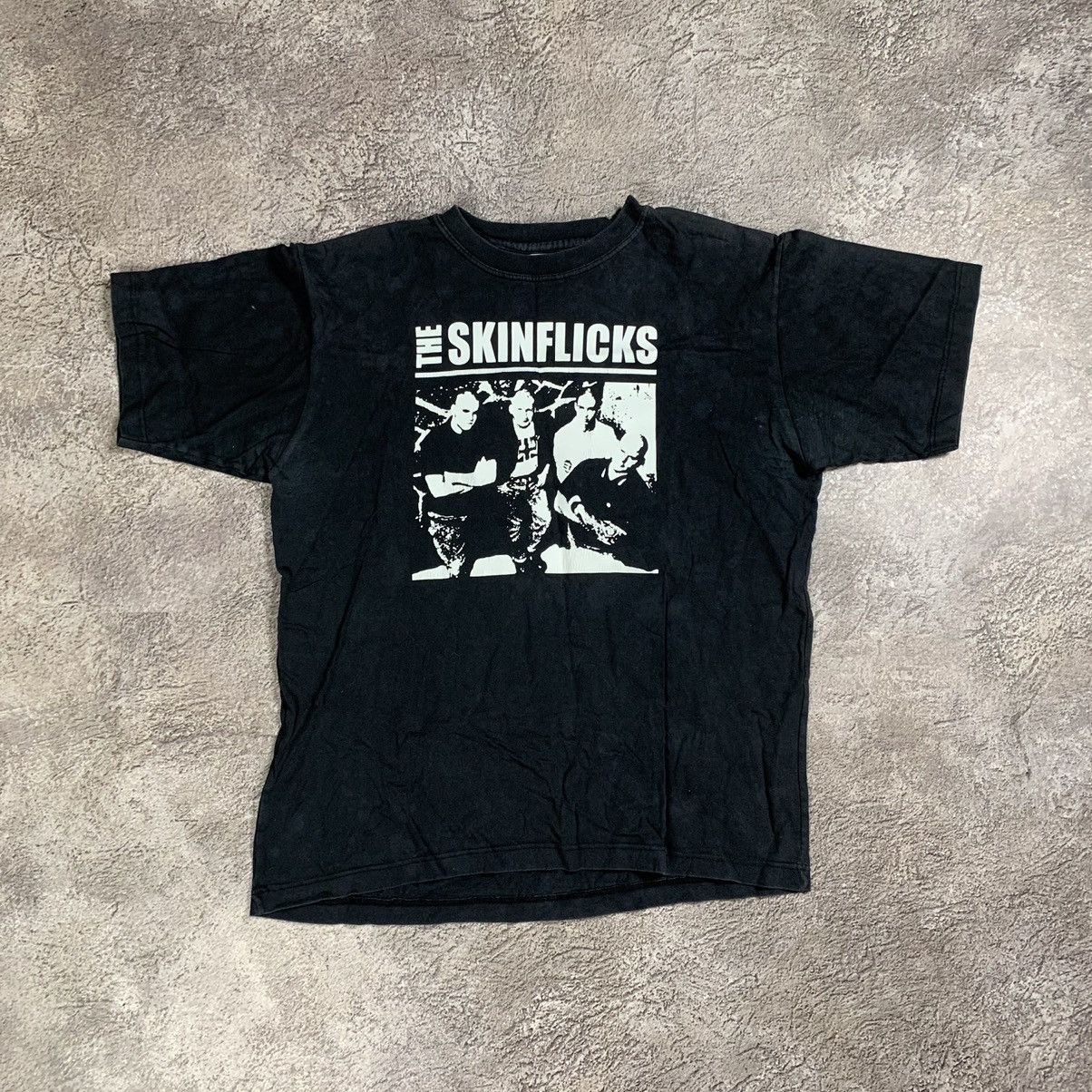 Vintage Vintage Y2K Skinflicks Graphic Tee Punk Grunge Black Slim L Size US L / EU 52-54 / 3 - 1 Thumbnail
