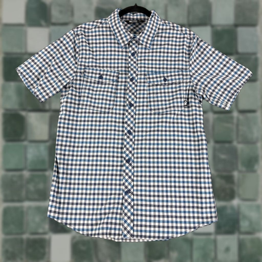 Outdoor Research Outdoor Research Wanderer Shirt Button-Up Mens Medium Blue Check Print Casual Size US M / EU 48-50 / 2 - 1 Thumbnail