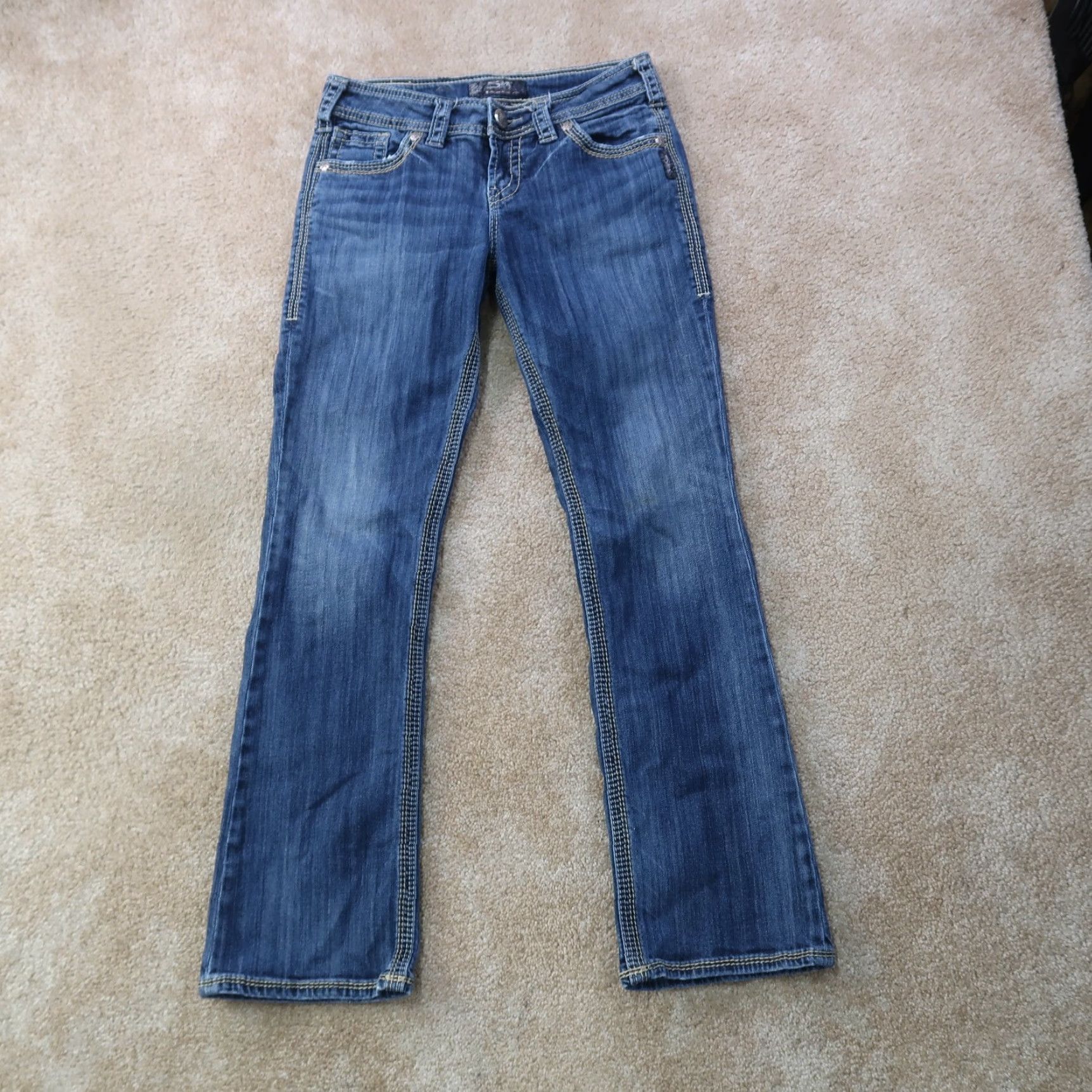 Silver Jeans Co. Silver Suki 17" Surplus Bootcut Jeans Women's 27x31 Blue Denim Pants Size 27" / US 4 / IT 40 - 2 Thumbnail