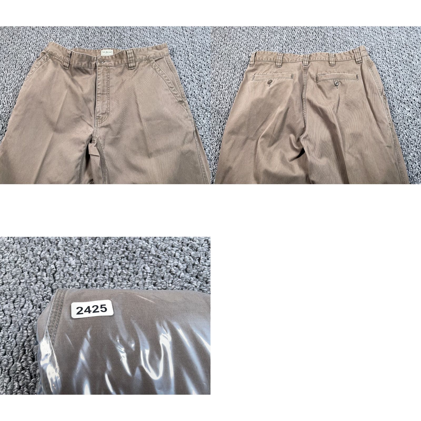 Vintage L.L. Bean Pants Men 34 x 31 Brown Canvas Straight Leg Workwear Mens Outdoor Size US 34 / EU 50 - 8 Thumbnail
