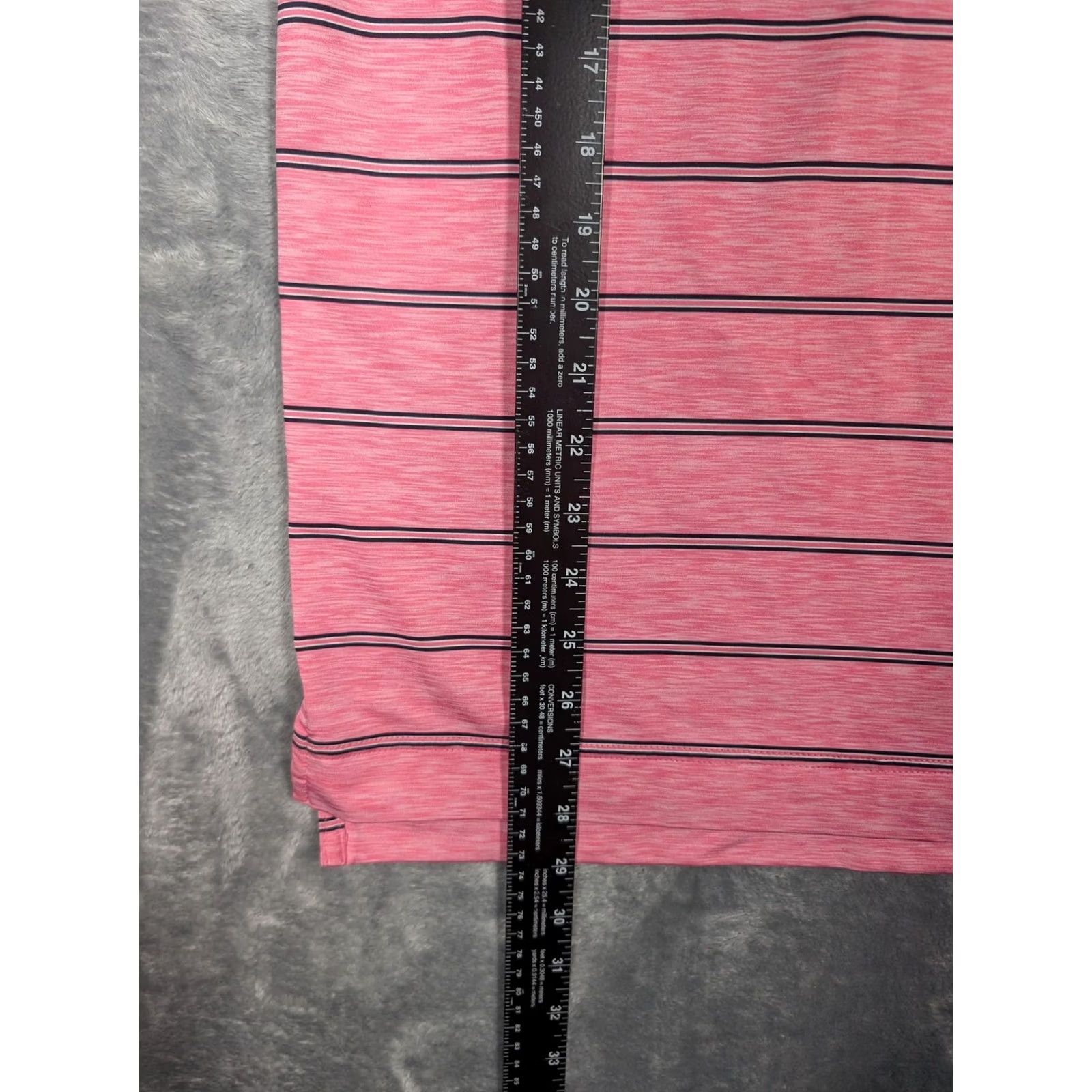 Footjoy FootJoy Polo Shirt Mens M Pink Striped Performance Golf 12 Oaks Embroidered Size US M / EU 48-50 / 2 - 2 Thumbnail