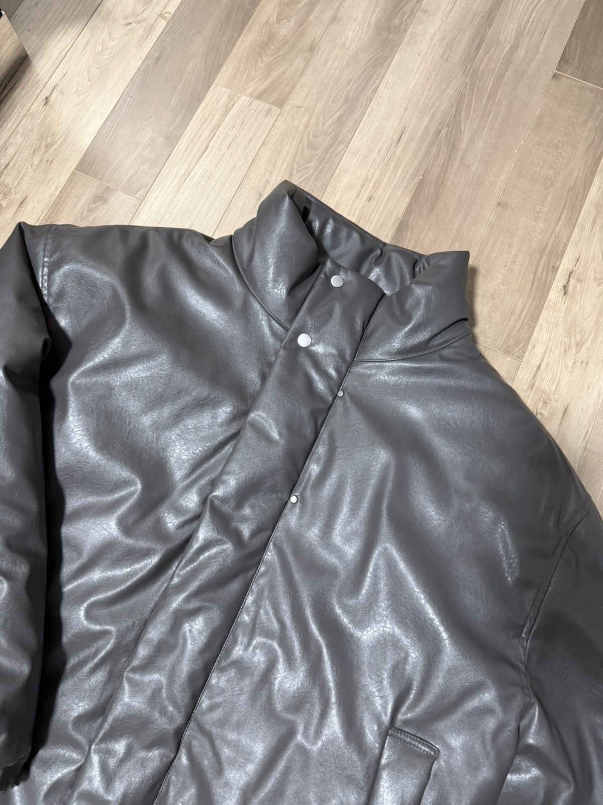 Zara ZARA Faux Leather Puffer Jacket Size US XL / EU 56 / 4 - 3 Thumbnail