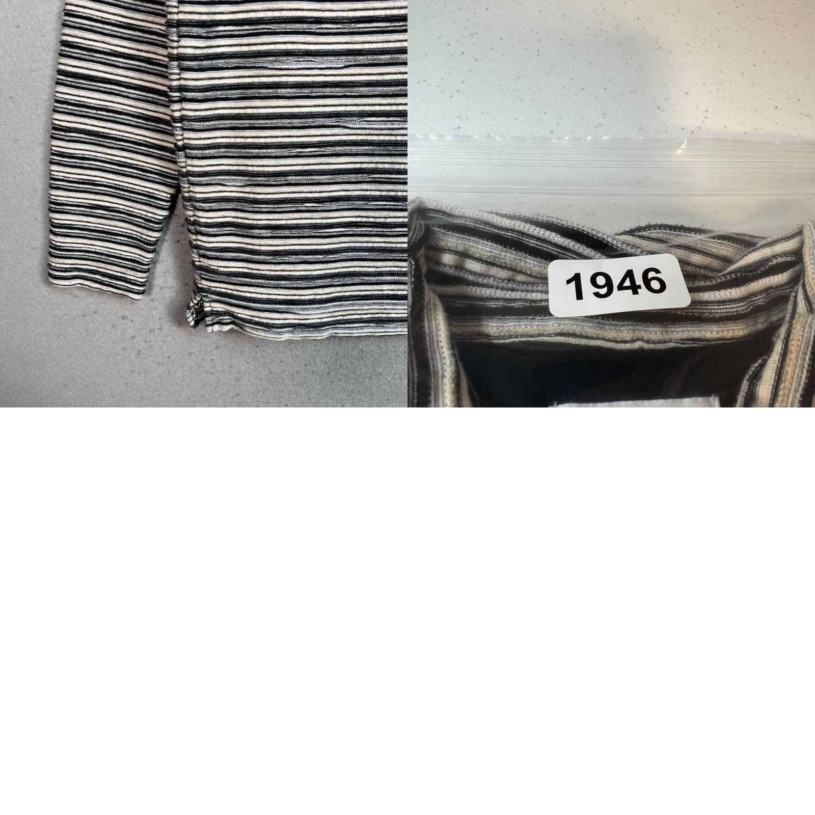 Urban Outfitters VINTAGE Urban Outfitters Striped 1/4 Zip Long-Sleeve Pullover Black White Size Small Mens Shirt Size US S / EU 44-46 / 1 - 8 Thumbnail