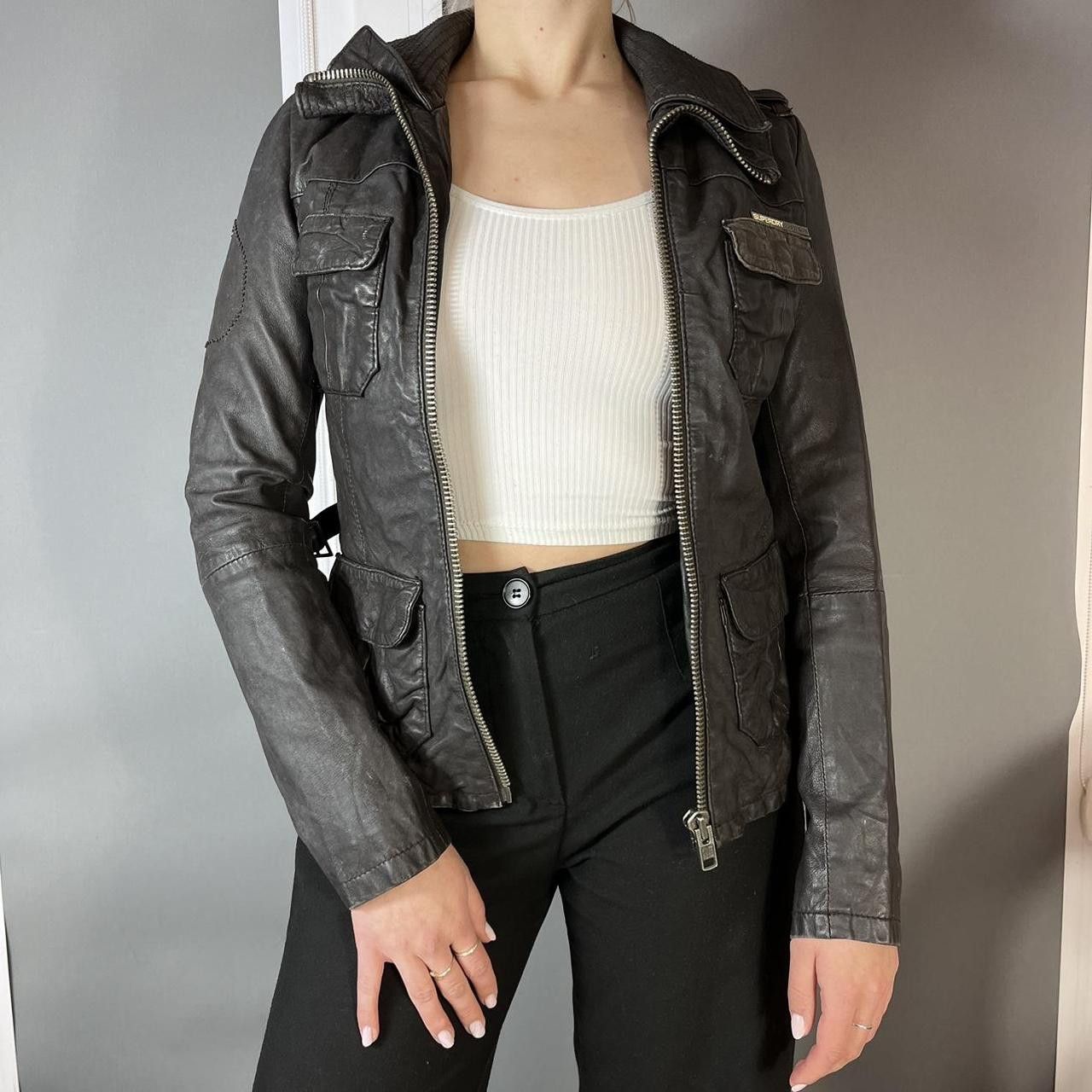 Vintage leather jacket superdry