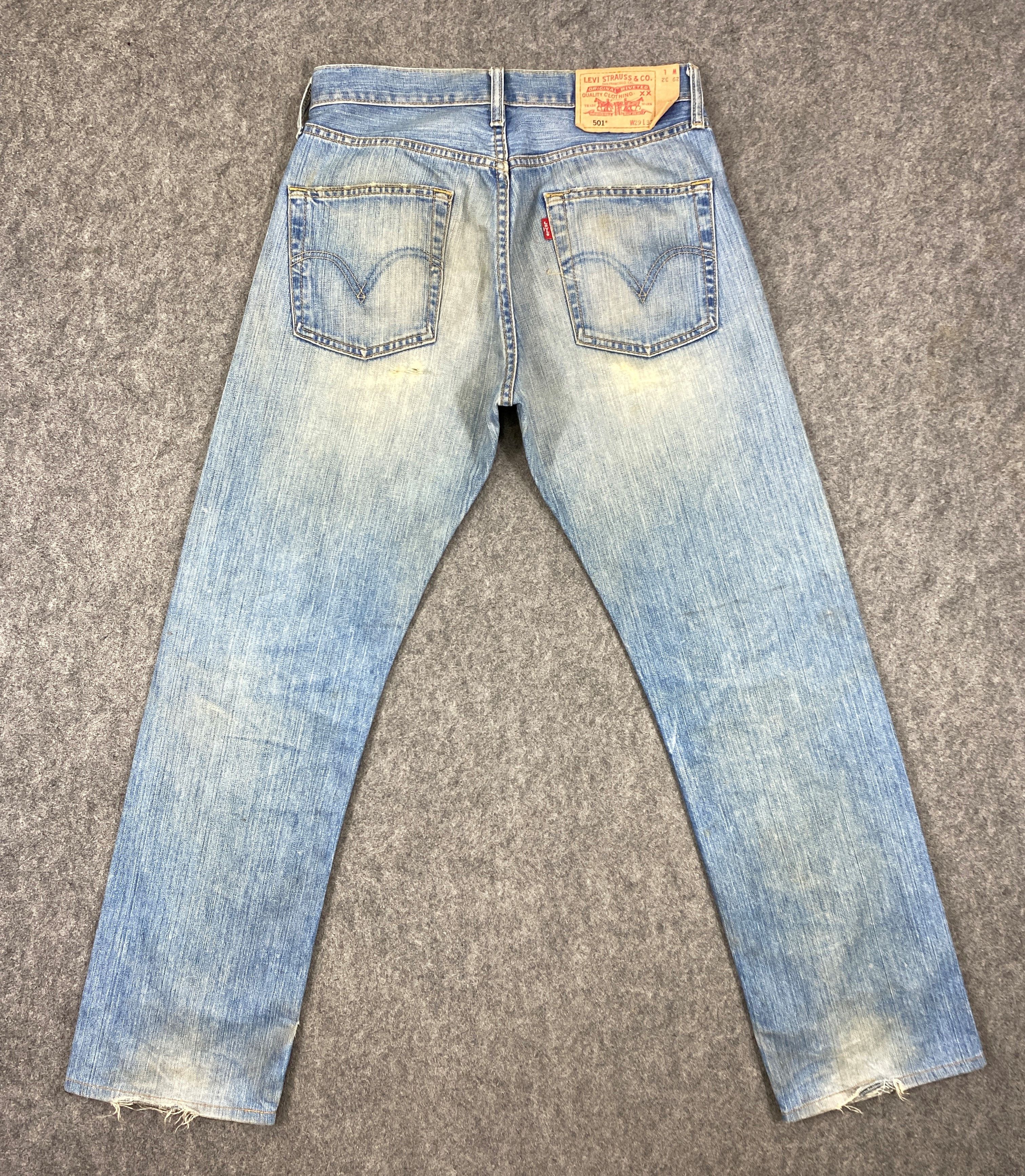 Levi's Faded Blue Vintage Levis 501 Jeans 30x29 - JN3132 Size US 30 / EU 46 - 2 Thumbnail