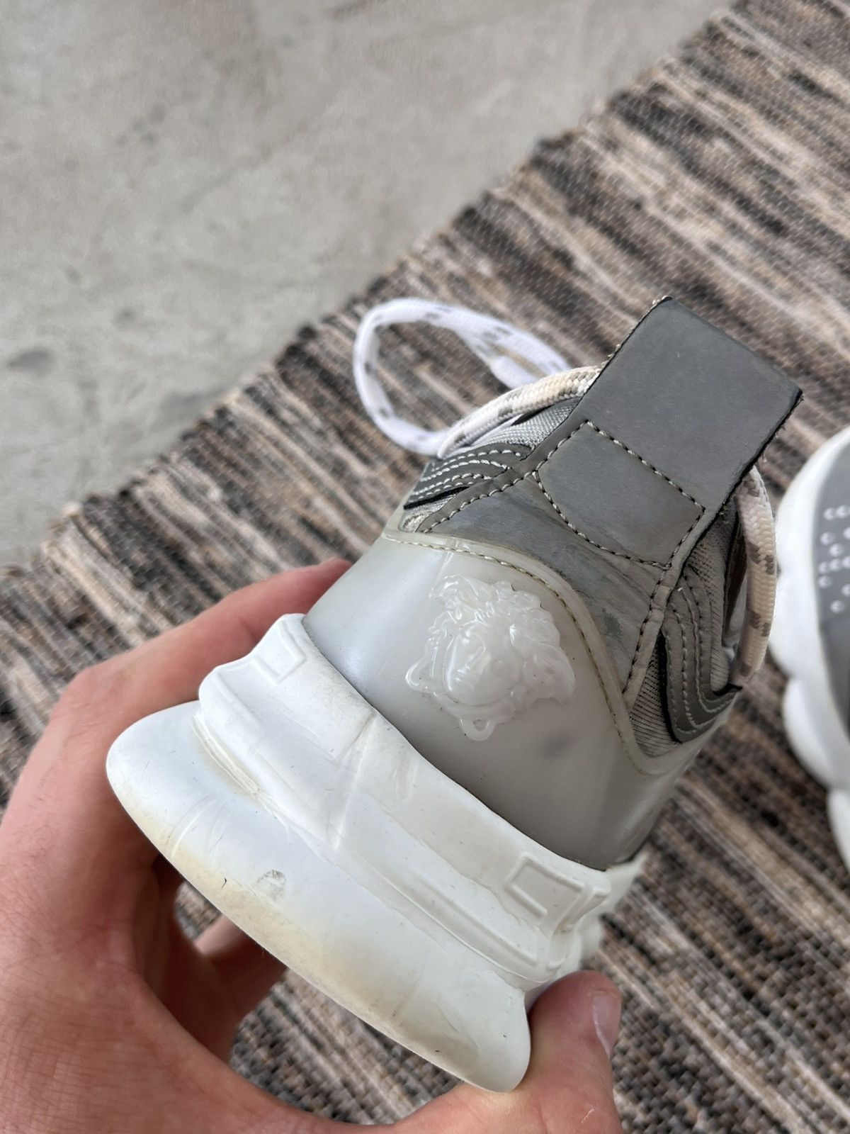 Versace Versace Chain Reaction Sneakers Baroque Medusa Logo Y2K Size US 5 / IT 35 - 11 Thumbnail