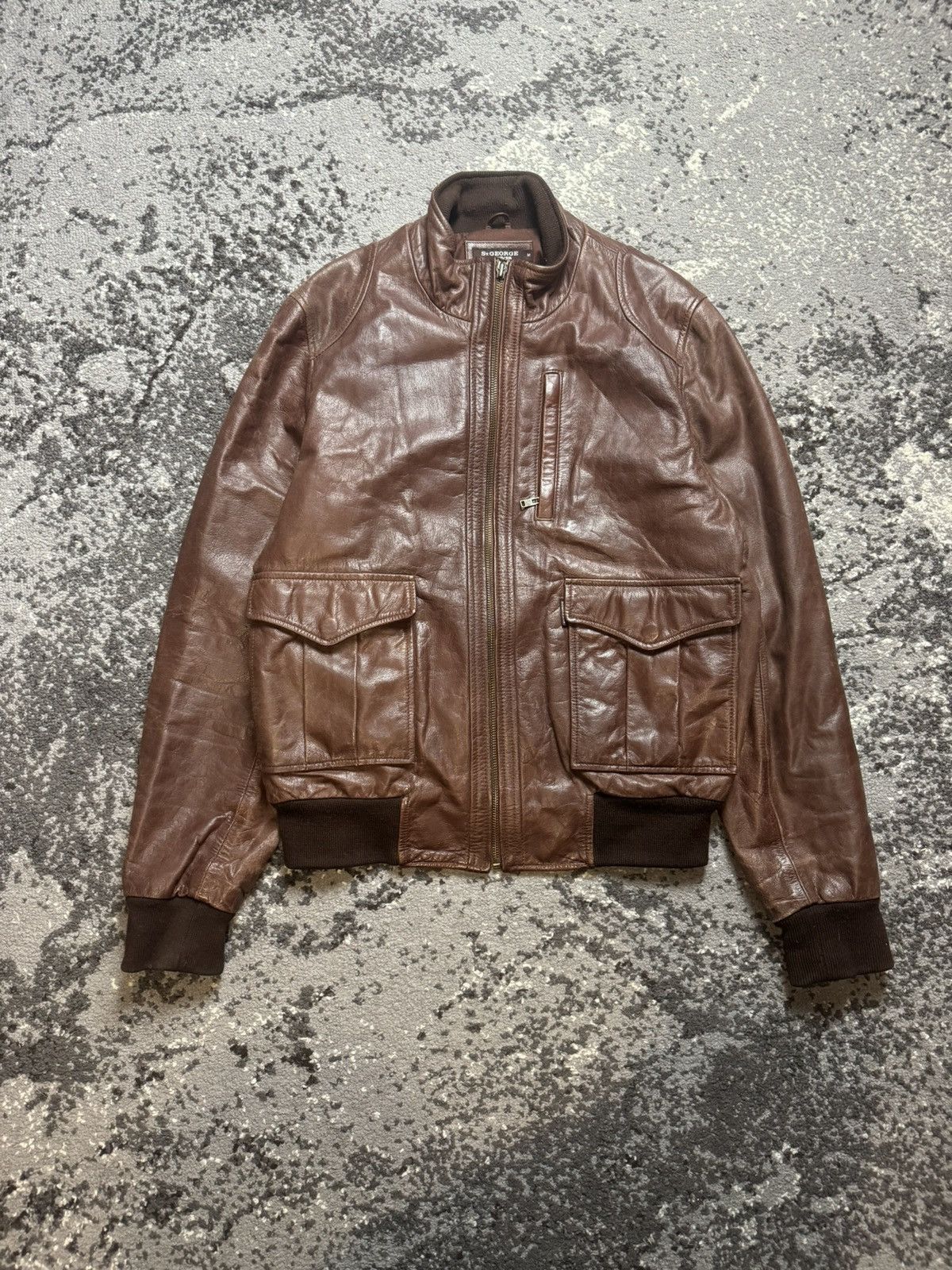 If Six Was Nine × Vintage Vintage y2 k Leather Motorcycle Brown Bomber Avantgarse Jack Size US M / EU 48-50 / 2 - 1 Thumbnail