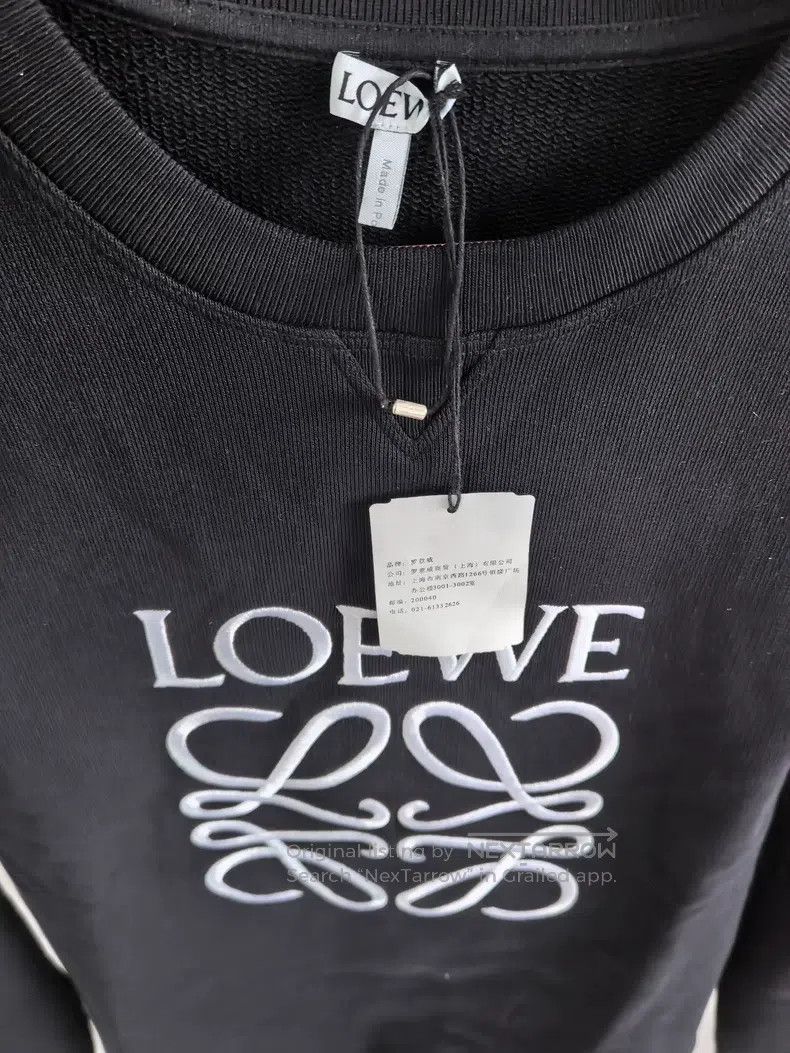 Loewe Loewe Black embroidered sweatshirt, 100% cotton Size US M / EU 48-50 / 2 - 5 Thumbnail