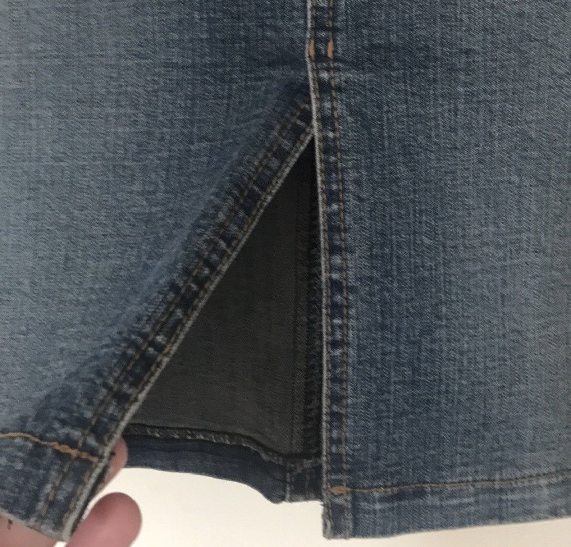 Other LVLX FRONT SLIT HIGH WAIST DENIM JEAN SKIRT ZIPPER POCKETS Size 26" / US 2 / IT 38 - 2 Thumbnail