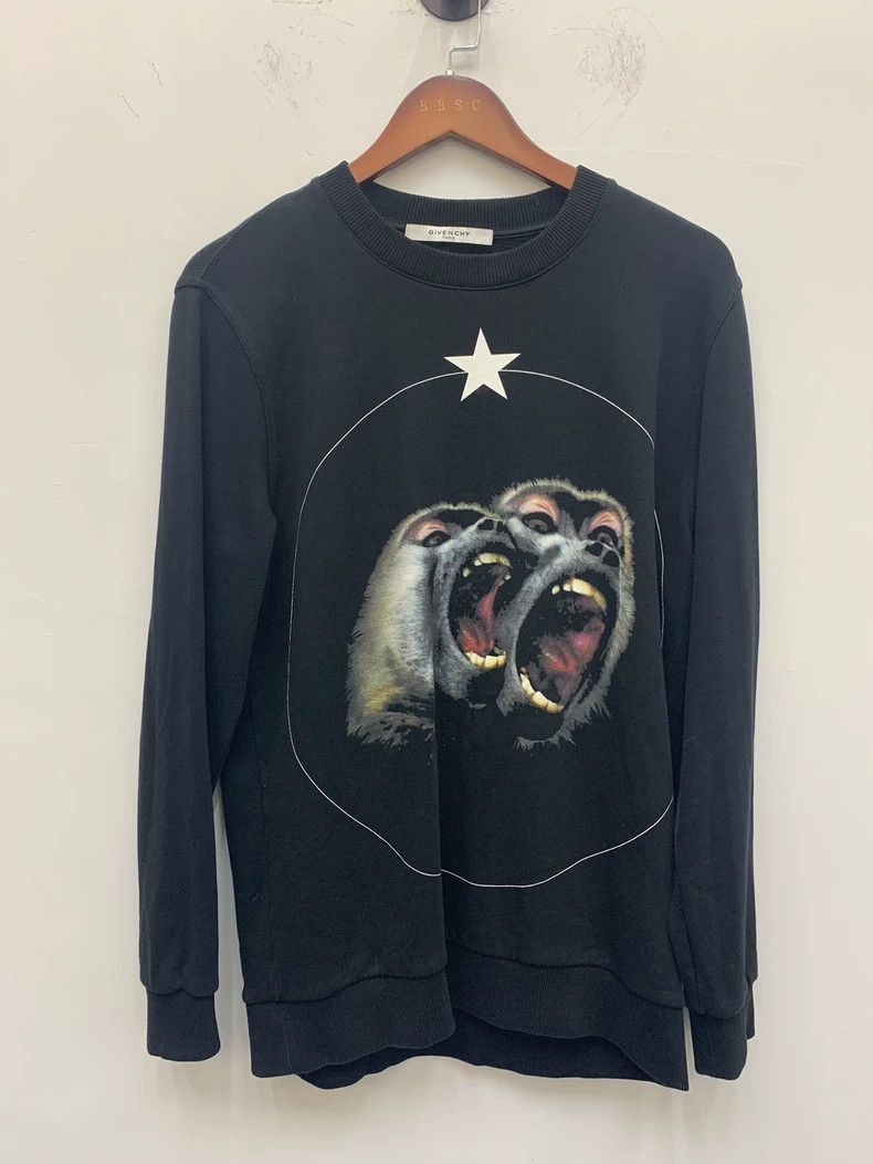 Givenchy givenchy black monkey print sweatshirt-2507 Size US XS / EU 42 / 0 - 1 Thumbnail