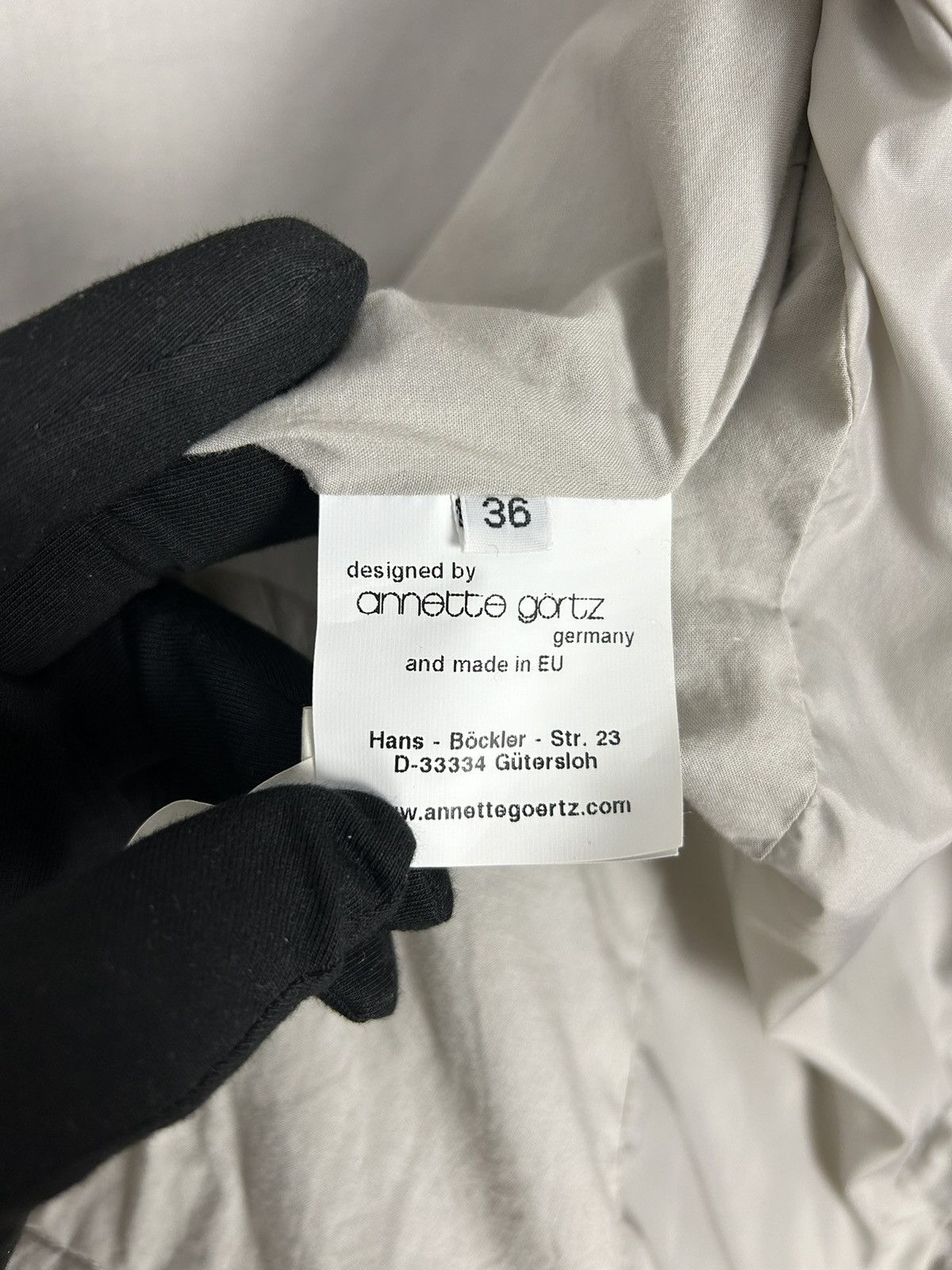 Annette Gortz × Vintage Annette Gortz Textured Grey Designer Jacket Size EU36 Size XS / US 0-2 / IT 36-38 - 13 Thumbnail