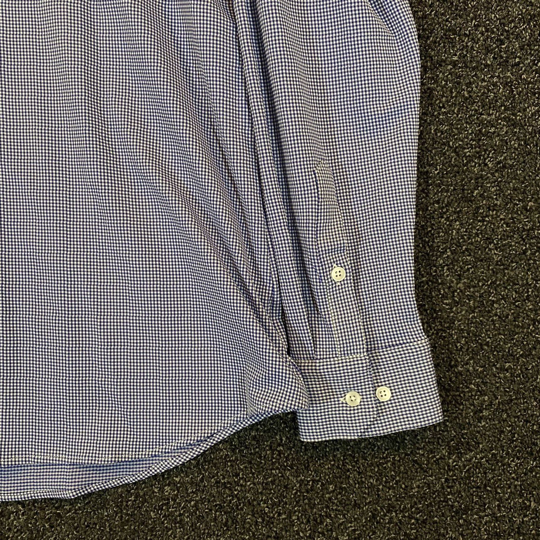 Mizzen+Main Mizzen+Main Shirt Mens XL Trim Fit Blue Check Button Up Spinnaker Long Sleeve Size US XL / EU 56 / 4 - 4 Thumbnail