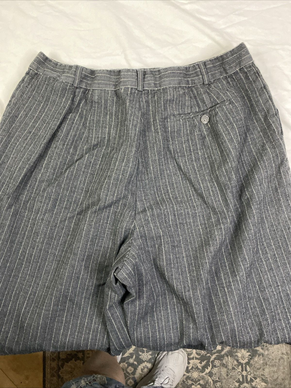 Talbots Talbots Gray Pinstripe Women's Dress Wool Pants Career Sz 18 Size 40" / US 18 - 9 Thumbnail
