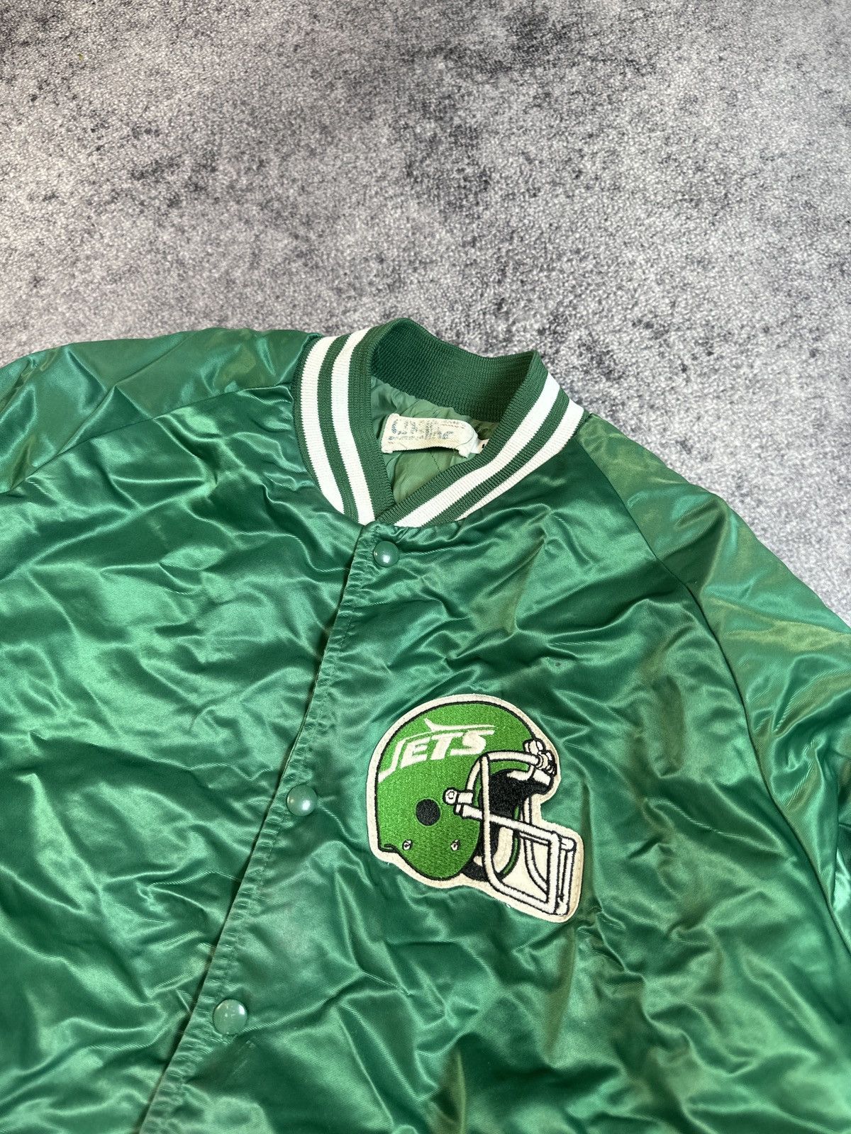 Chalk Line × NFL Vintage Chalk Line New York Jets Logo Back Jacket Bomber L Size US L / EU 52-54 / 3 - 3 Thumbnail