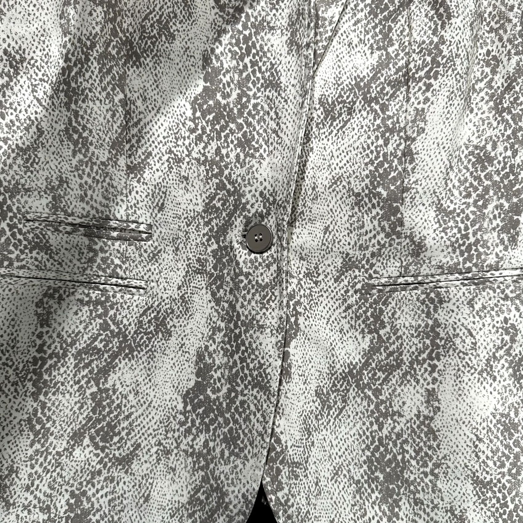 Skin VINTAGE Covington Blazer Womens Large Beige Snake Print One-Button Office Rayon Size L / US 10 / IT 46 - 7 Thumbnail