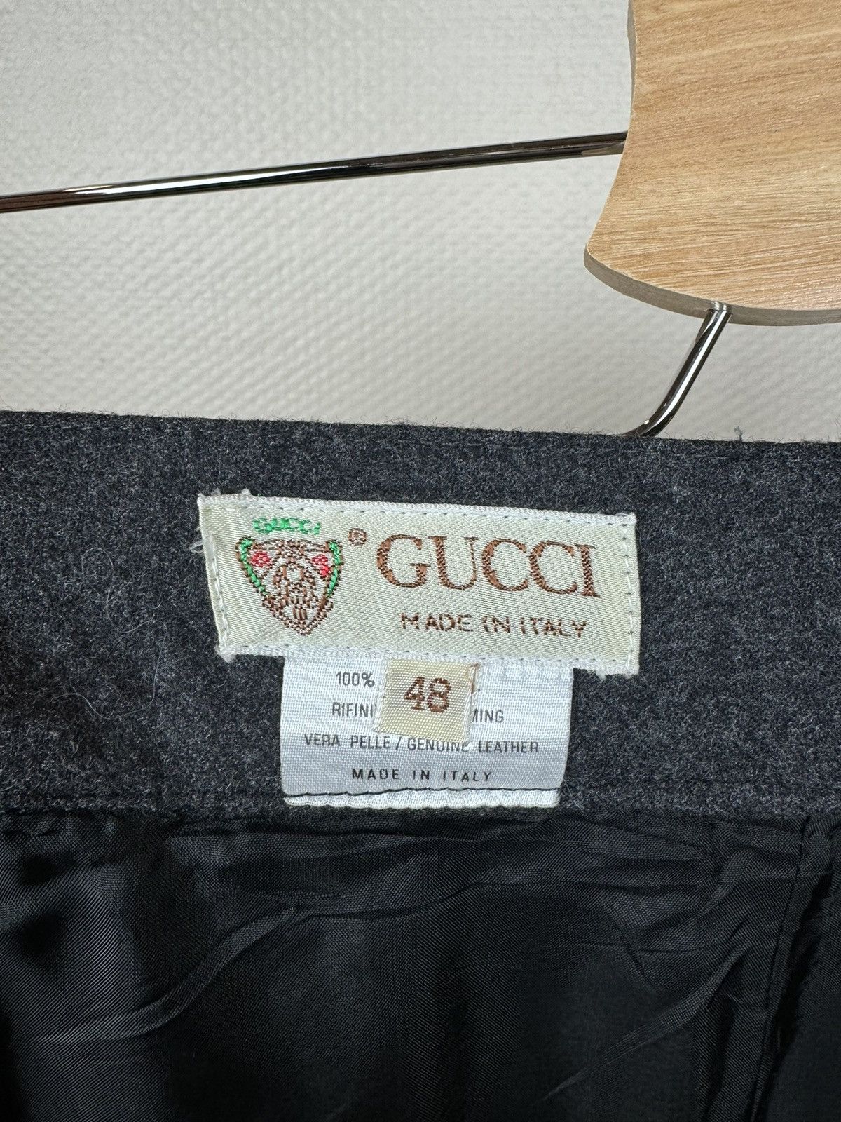Gucci Gucci vintage wool pencil straight skirt gray anthracite L Size 34" / US 12 / IT 48 - 18 Thumbnail