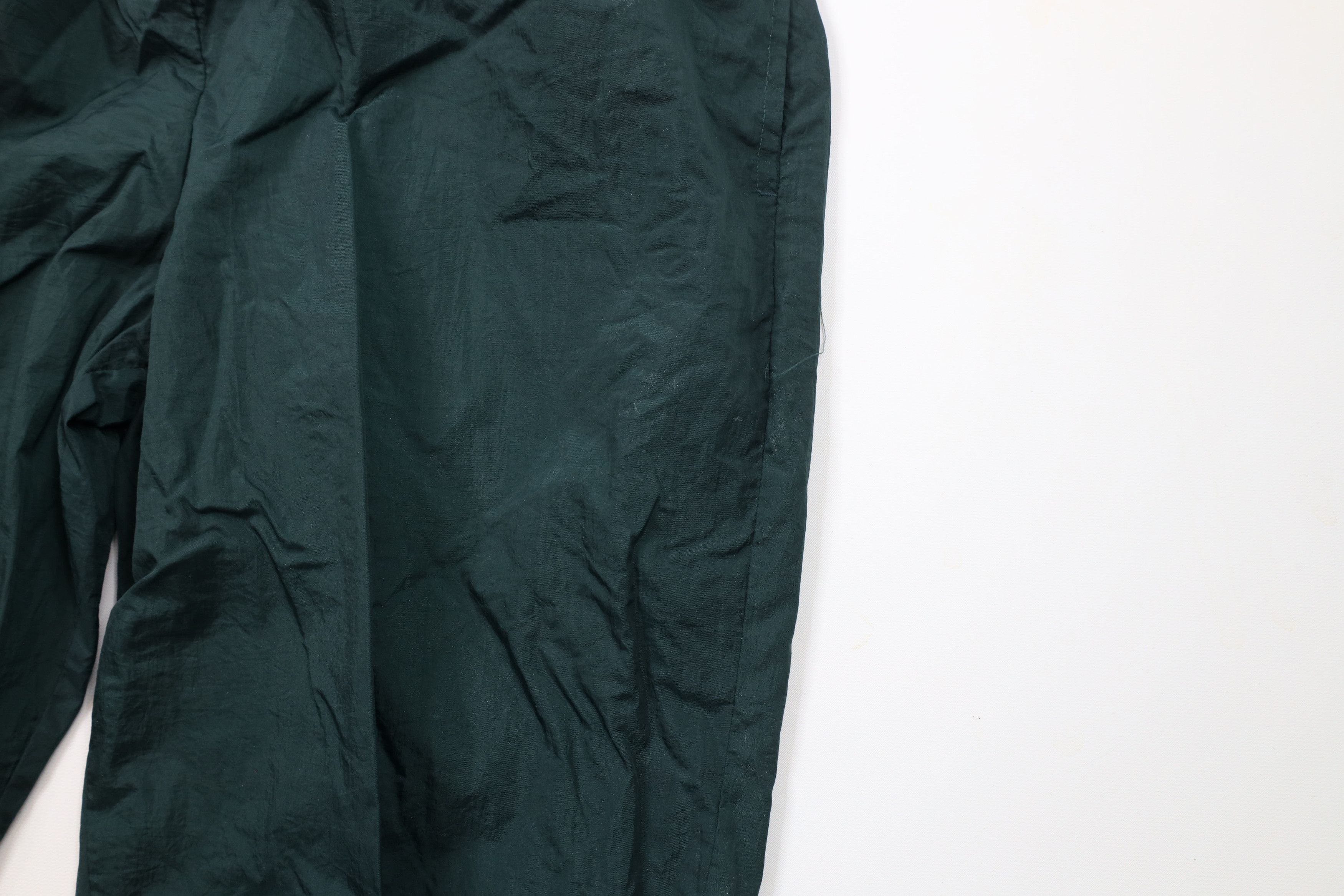 Vintage Vintage 90s Streetwear Blank Lined Nylon Joggers Pants Green Size US 36 / EU 52 - 6 Thumbnail
