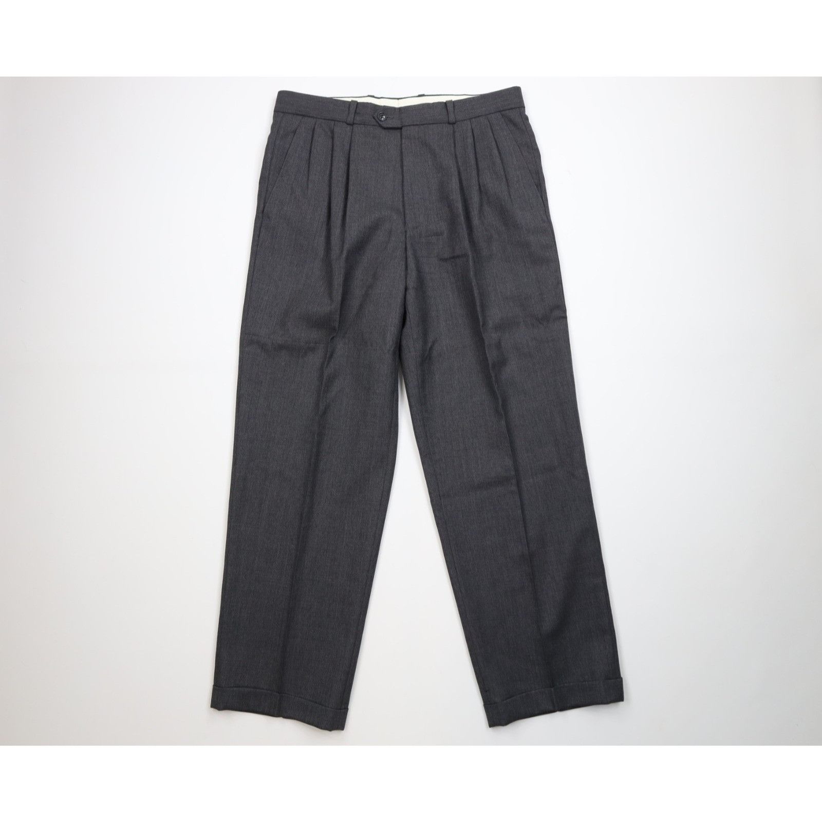 Vintage Vintage 90s Streetwear 2 Piece Wool Suit Wedding Size 42R - 11 Thumbnail