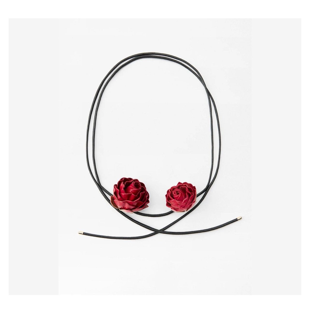 Zara Nwt- Zara THIN LEATHER NECKLACE WITH ROSES Size ONE SIZE - 1 Thumbnail