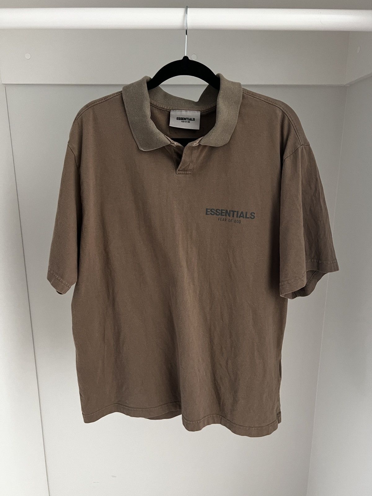 Essentials 🔥🔥 Fear Of God Essentials Brown Cotton Polo Shirt Size US M / EU 48-50 / 2 - 2 Thumbnail