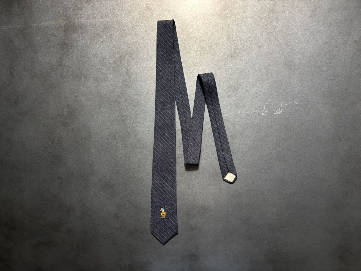 Vintage Vintage Polo Ralph Lauren Necktie Horseman Logo Tie Wool 90s Size ONE SIZE - 15 Thumbnail