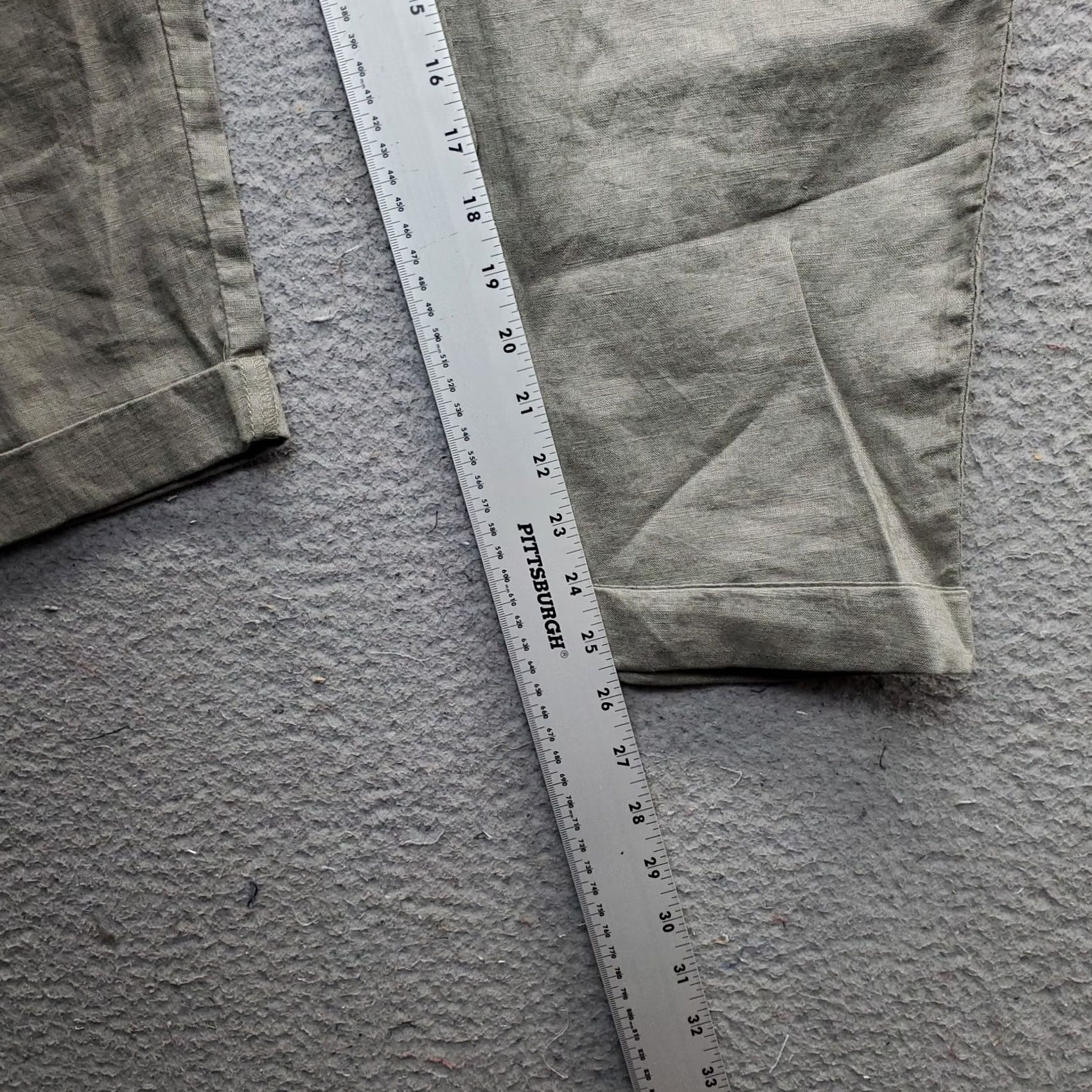 H&M H&M Womens Linen Pants Gray Relaxed Fit Drawstring Waist Size L Size 36" / US 14 / IT 50 - 4 Thumbnail