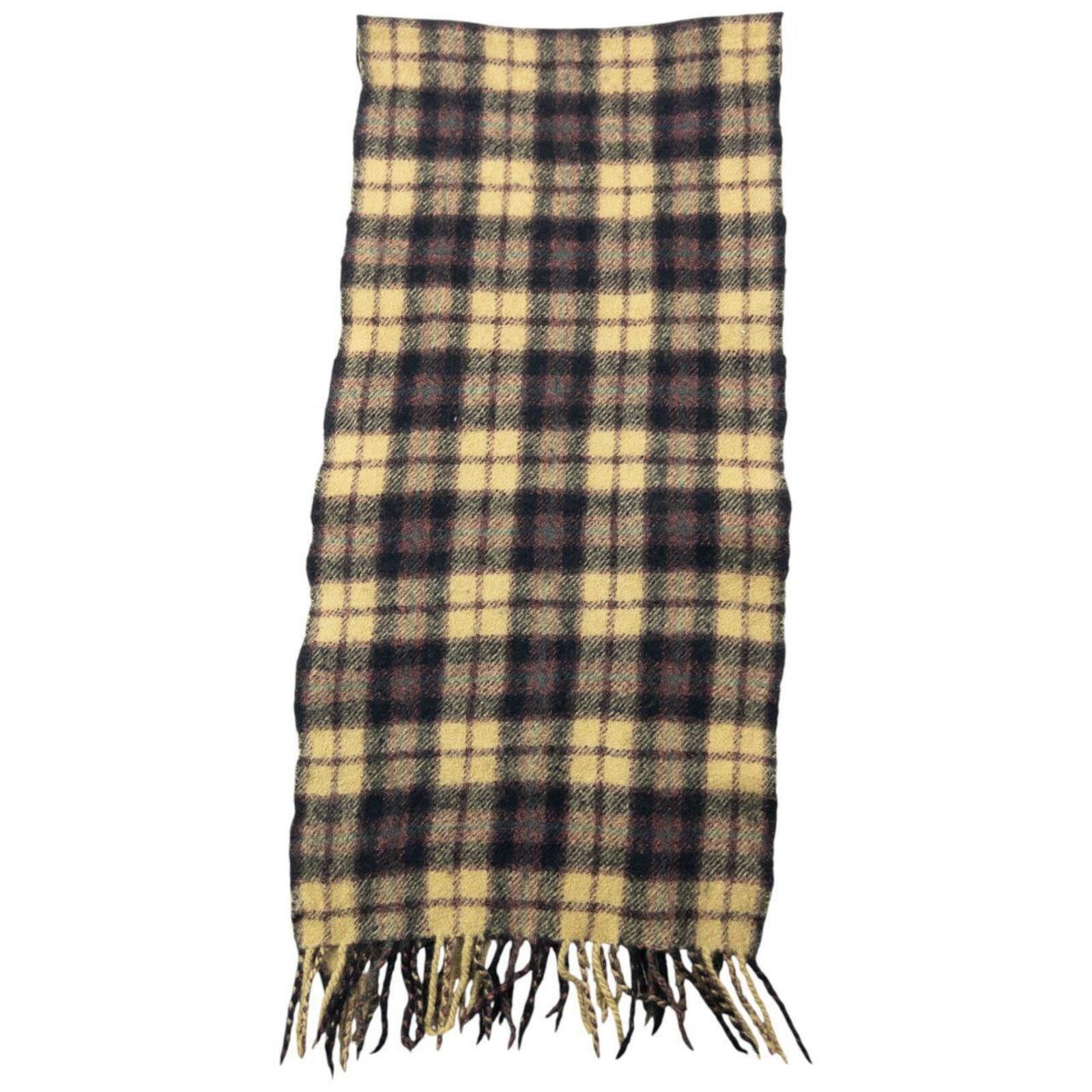 Issey Miyake Vintage 2000s Issey Miyake Checkered Wool Tassel Scarf Size ONE SIZE - 3 Thumbnail