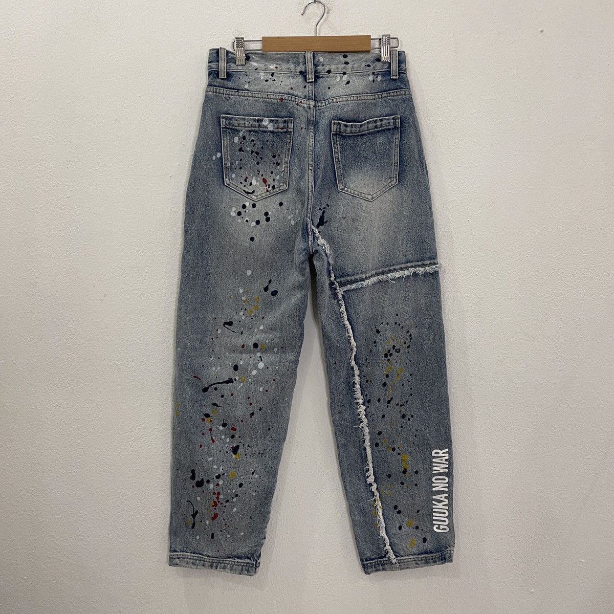 Other Vintage Guuka No War Patchwork Distressed Denim Jeans Size US 29 - 7 Thumbnail