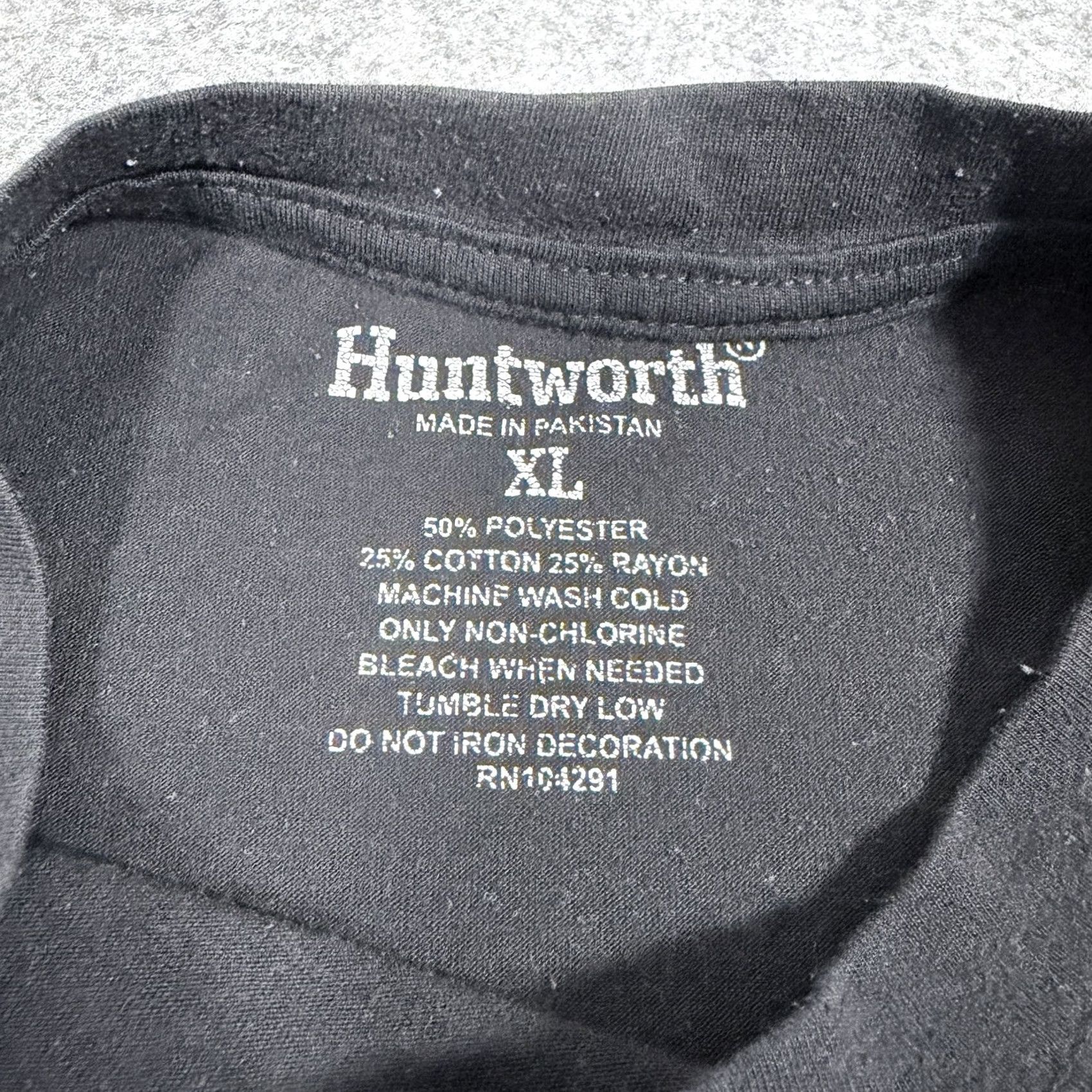Vintage Huntworth USA Flag Deer Graphic Short Sleeve T-Shirt Mens XL Black Size US XL / EU 56 / 4 - 7 Thumbnail