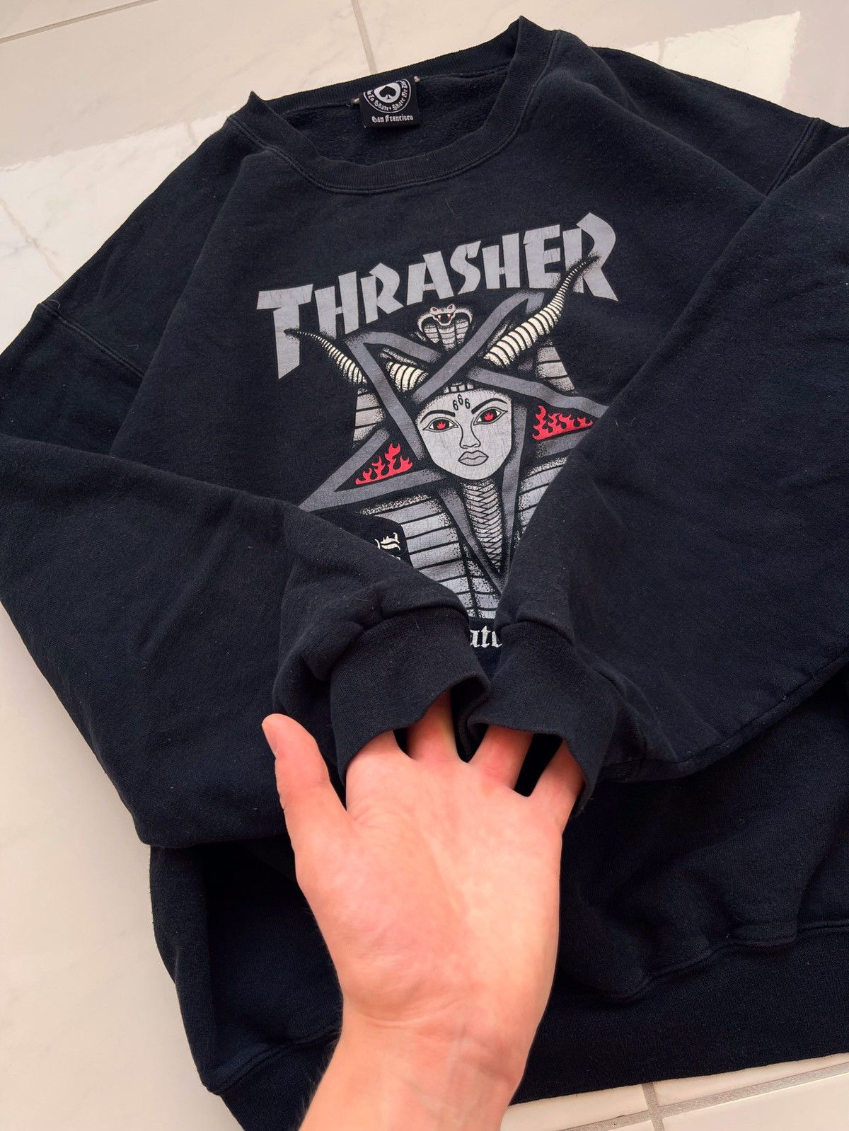 Thrasher × Vintage Vintage Y2k Thrasher Sweatshirt 90’s Size US L / EU 52-54 / 3 - 7 Thumbnail