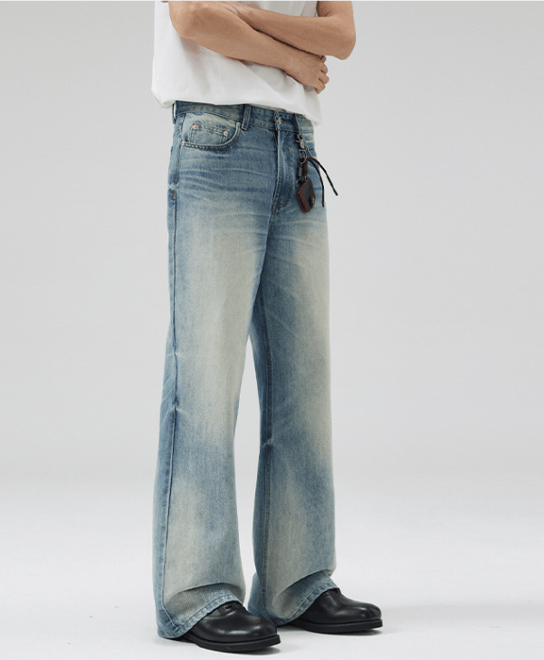 Japanese Brand × Jean American high street gradient loose baggy flared jeans Size US 32 / EU 48 - 3 Thumbnail