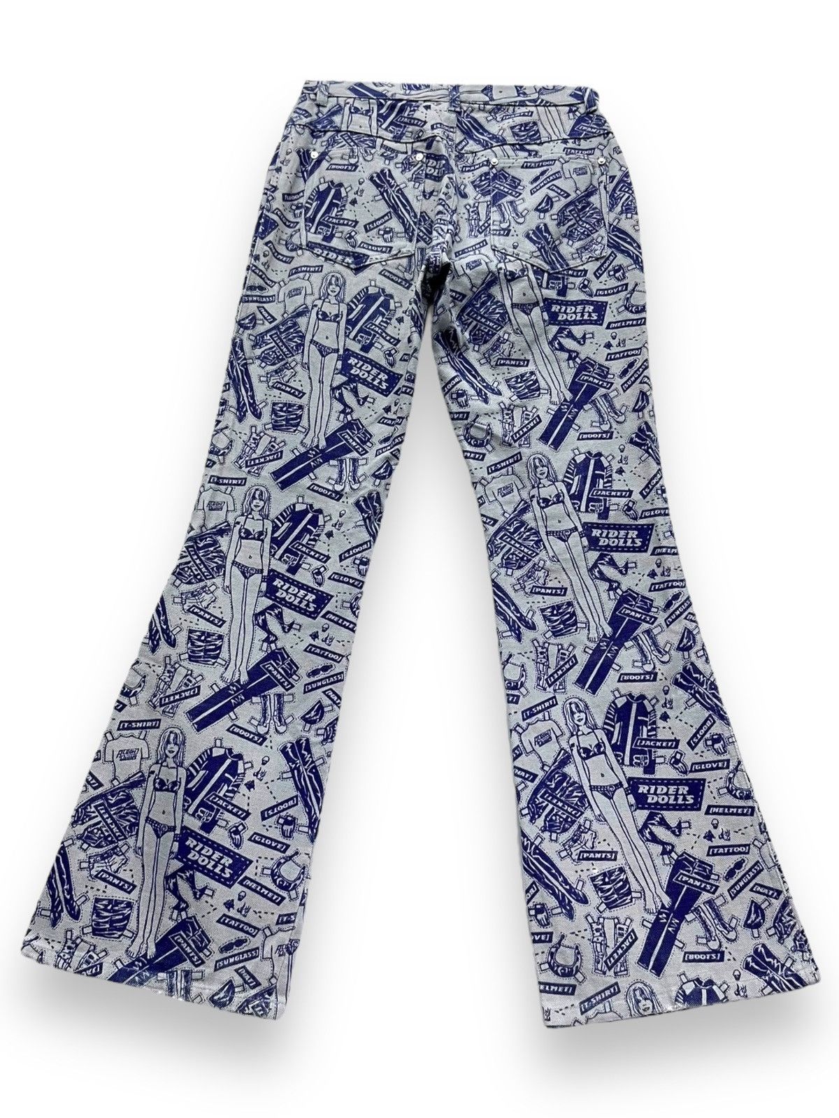 Hysteric Glamour 🔥90’s ALGONQUINS Full Print Rider Dolls Outfit Flare Size 27" / US 4 / IT 40 - 3 Thumbnail