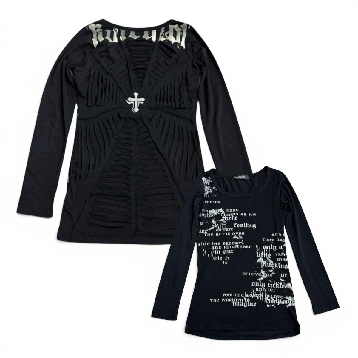 Japanese Brand Punk Distressed Spiderweb Graphic Longsleeve Top Size S / US 4 / IT 40 - 1 Thumbnail