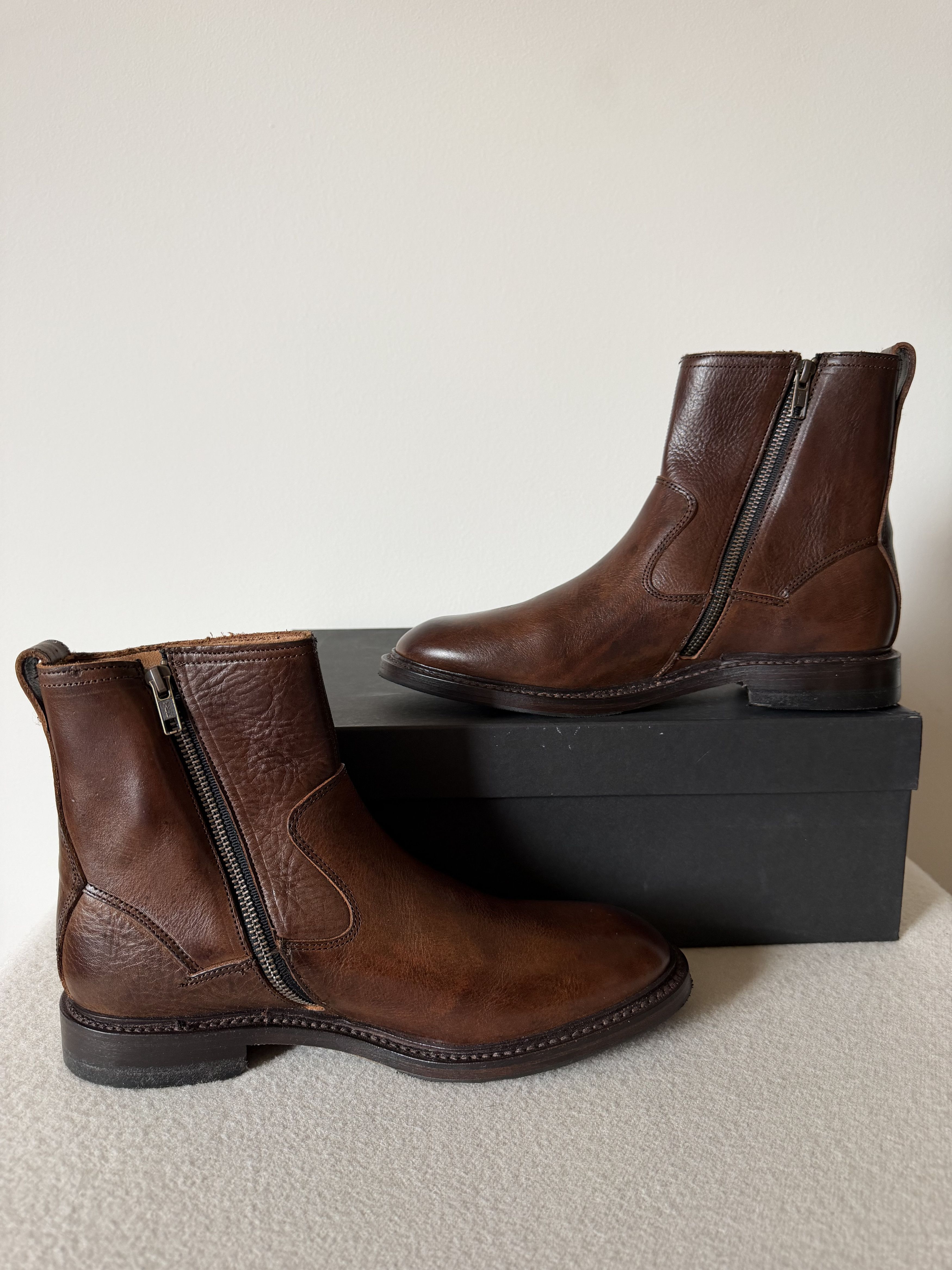 Allen Edmonds Allen Edmonds Tompkins Leather Zip Boots in Brown Size US 8 / EU 41 - 3 Thumbnail