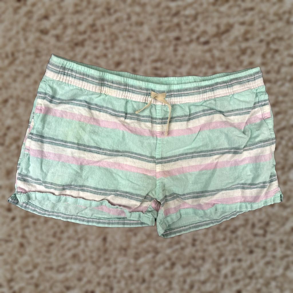 Patagonia Patagonia Shorts Womens Medium Green Pink Island Baggies 3" Hemp Cotton Blend Size 32" / US 10 / IT 46 - 1 Thumbnail