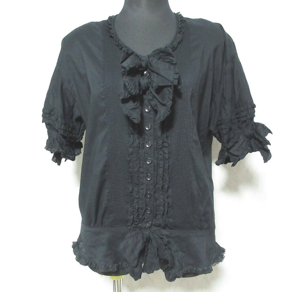Other Other PINK HOUSE Ruffle Ribbon Blouse Textile Tops P0122FB14A DUTY FREE for USA Size ONE SIZE - 1 Thumbnail