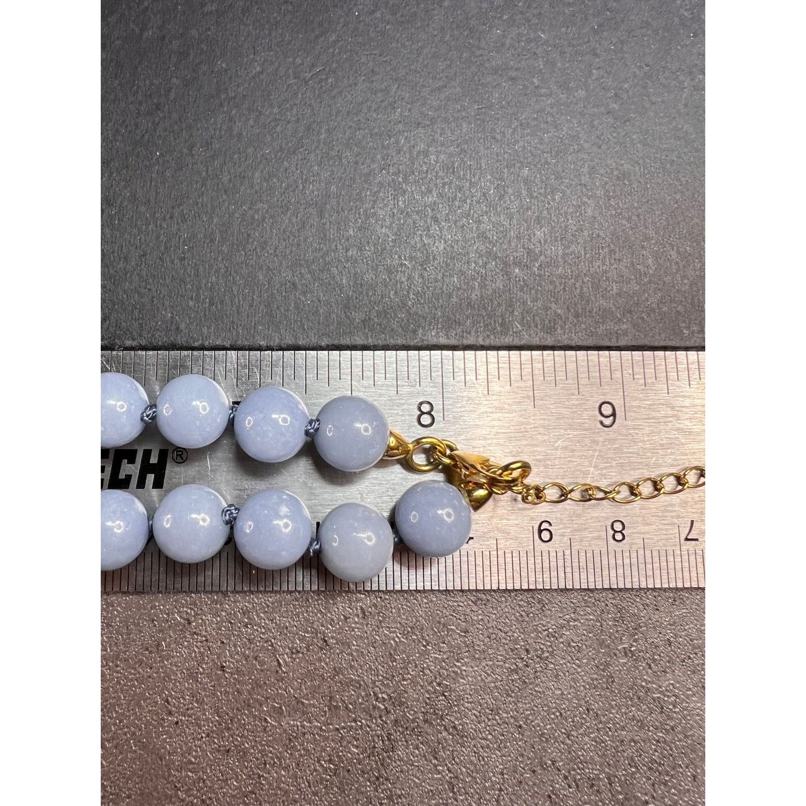 Other NEW Angelite beaded necklace with vermeil yellow gold clasp Size ONE SIZE - 10 Thumbnail