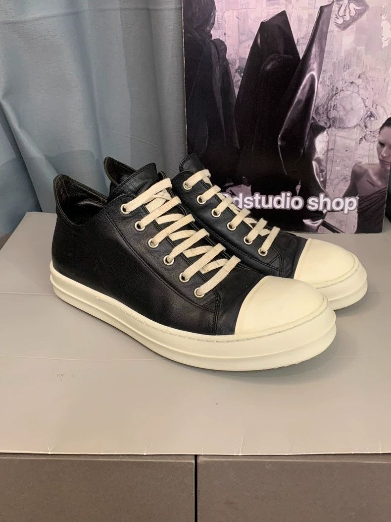 Rick Owens Rick Owens black and white Low-Top Sneaker Size US 9 / EU 42 - 2 Thumbnail