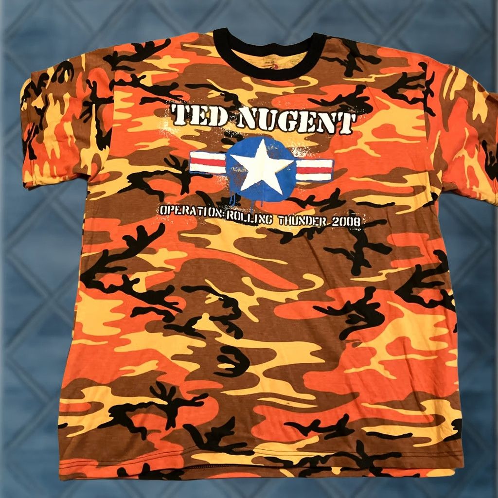 Rothco Ted Nugent-2008 Operation Rolling Thunder- Orange Camo Concert Tour T Shirt- XXL T-Shirt Men 2XL Multicolor Camouflage Short Sleeve Concert Size US XXL / EU 58 / 5 - 1 Thumbnail